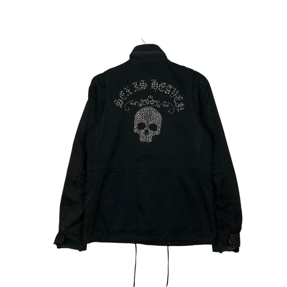 Japanese Brand 🔥VINTAGE BIKER JACKET VANQUISH SOLDIER SKELETON BIG LOGO Size US S / EU 44-46 / 1 - 10 Thumbnail