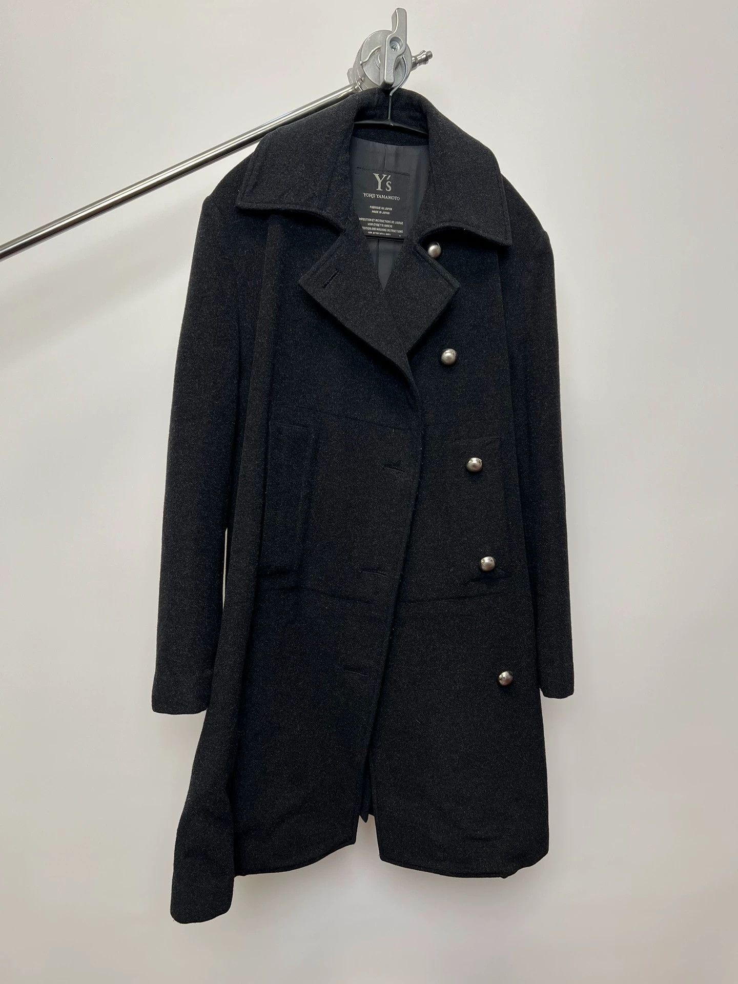 Yohji Yamamoto Yohji Yamamoto YS Wool Blend Button-Down Coat Size L / US 10 / IT 46 - 1 Thumbnail