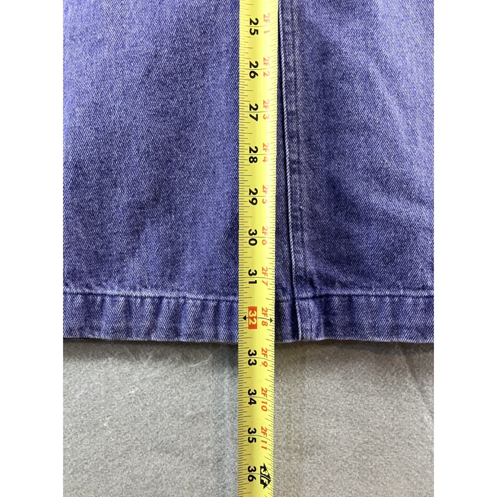 Vintage VINTAGE Christopher & Banks Overall Skirt Womens S Purple Casual Party 80s 90s Denim Slit Size 28" / US 6 / IT 42 - 6 Thumbnail
