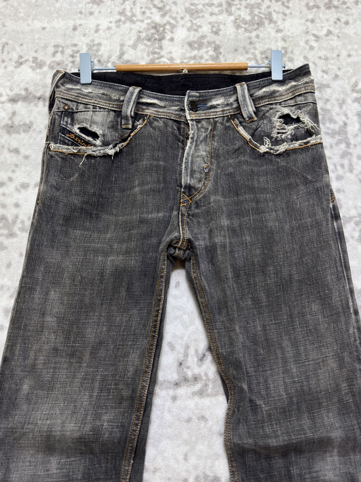 Diesel Vintage Diesel Industry Distressed Ripped Claw Mark Denim Size US 30 / EU 46 - 3 Thumbnail