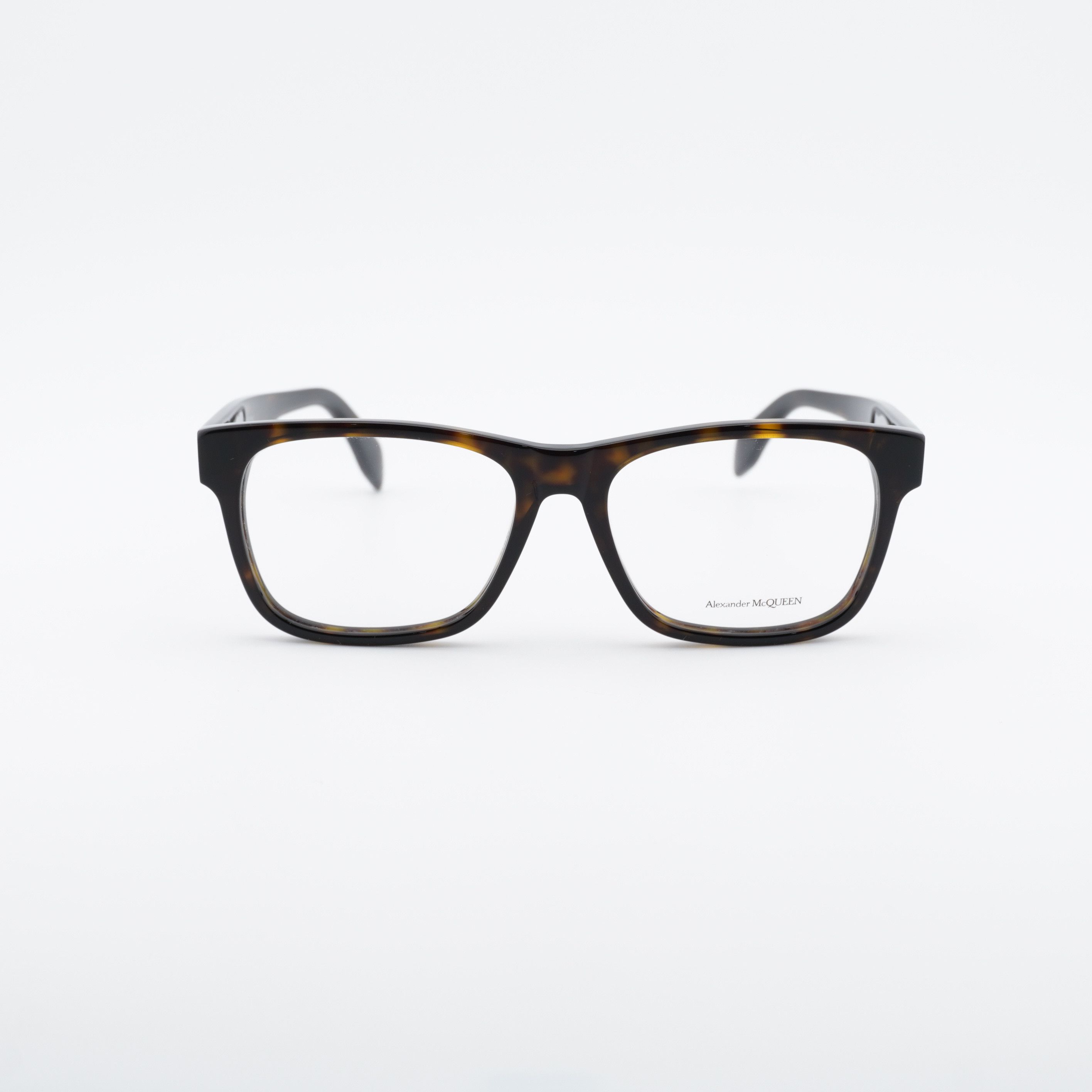 Alexander McQueen Alexander McQueen AM0307O 002 Eyeglasses Havana 55mm Square Size ONE SIZE - 4 Thumbnail