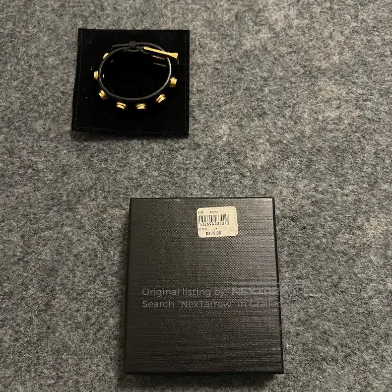 Saint Laurent Paris Saint Laurent Paris Vintage Rivet Calfskin Bracelet with G Size ONE SIZE - 7 Thumbnail