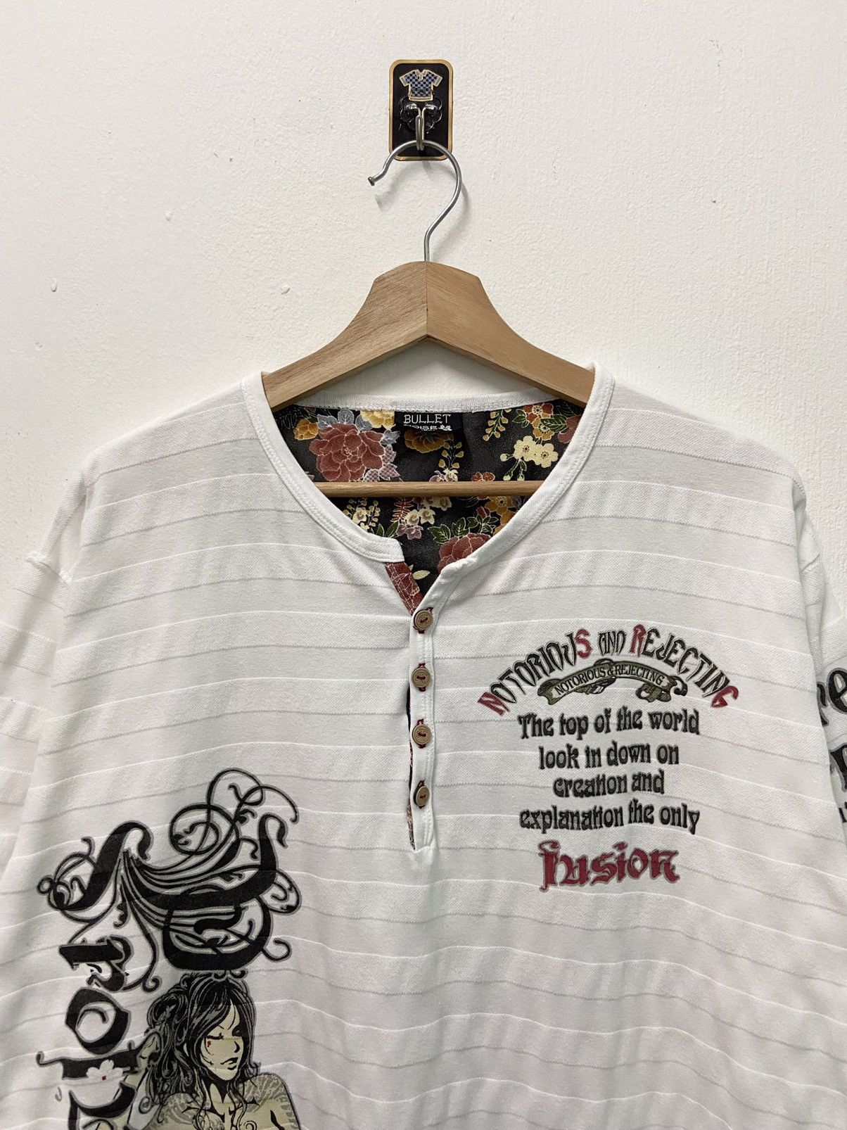Hysteric Glamour 2000's Bullet Noise " Yakuza Notorius Rejecting " T-Shirt Size US L / EU 52-54 / 3 - 3 Thumbnail