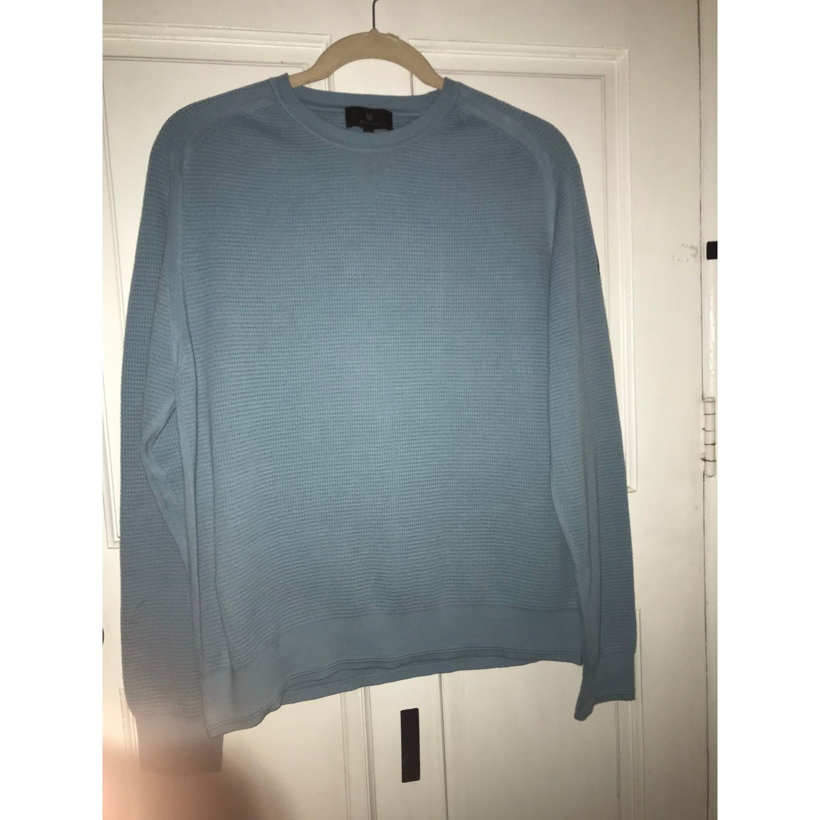 Belstaff BELSTAFF Guide Crewneck Jumper Men's 3XL LS Blue 100% Cotton Size US XXL / EU 58 / 5 - 5 Thumbnail
