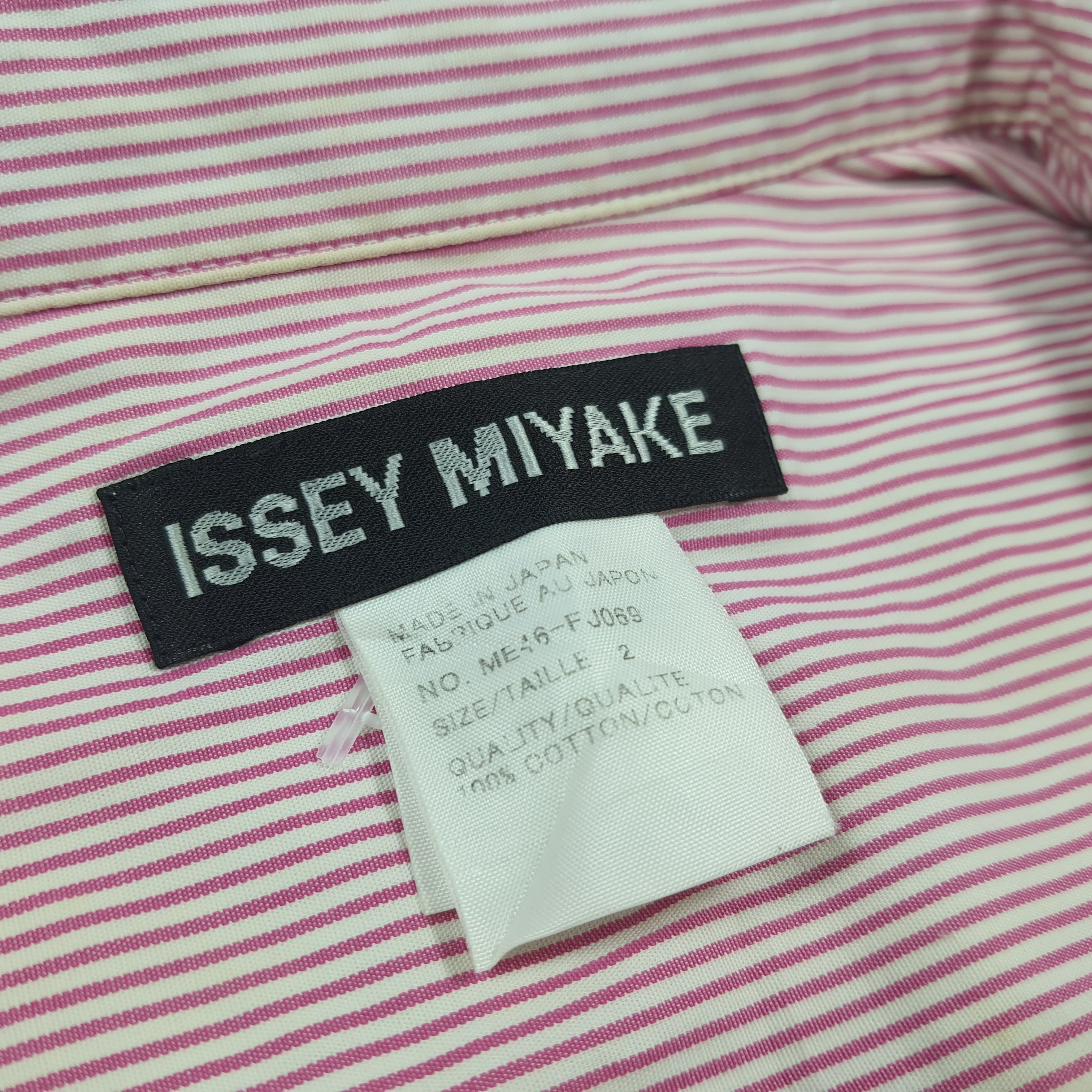 Issey Miyake Rare Issey Miyake Striped Shirt Fire Stitched C294N73 Size US M / EU 48-50 / 2 - 5 Thumbnail