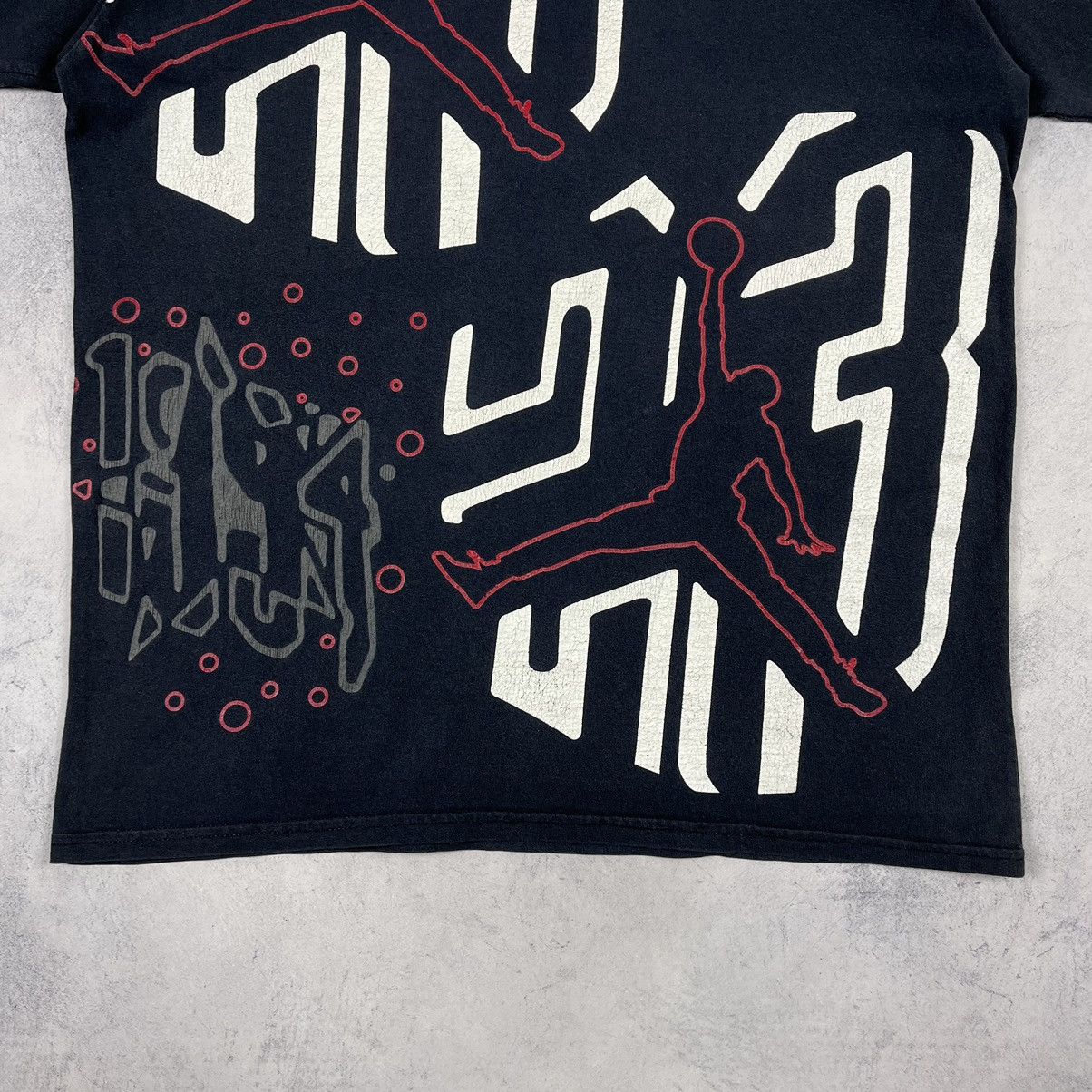 Jordan Brand Vintage Jordan All Over Print reflective rare tee 90’s Size US L / EU 52-54 / 3 - 6 Thumbnail