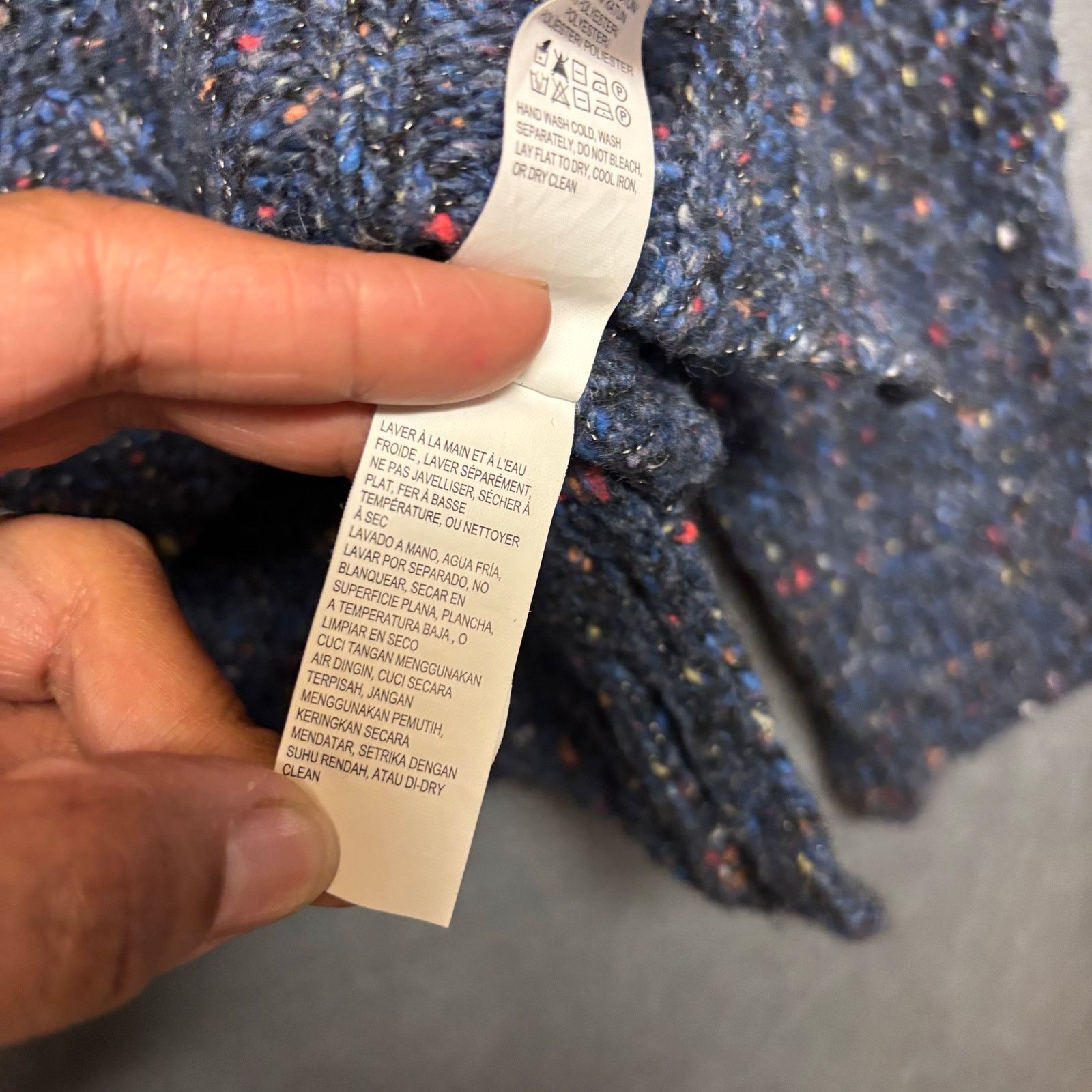 Lucky Brand Lucky Brand V Neck Knit Sweater Multicolor Speckled Wool BLD Size M / US 6-8 / IT 42-44 - 11 Thumbnail