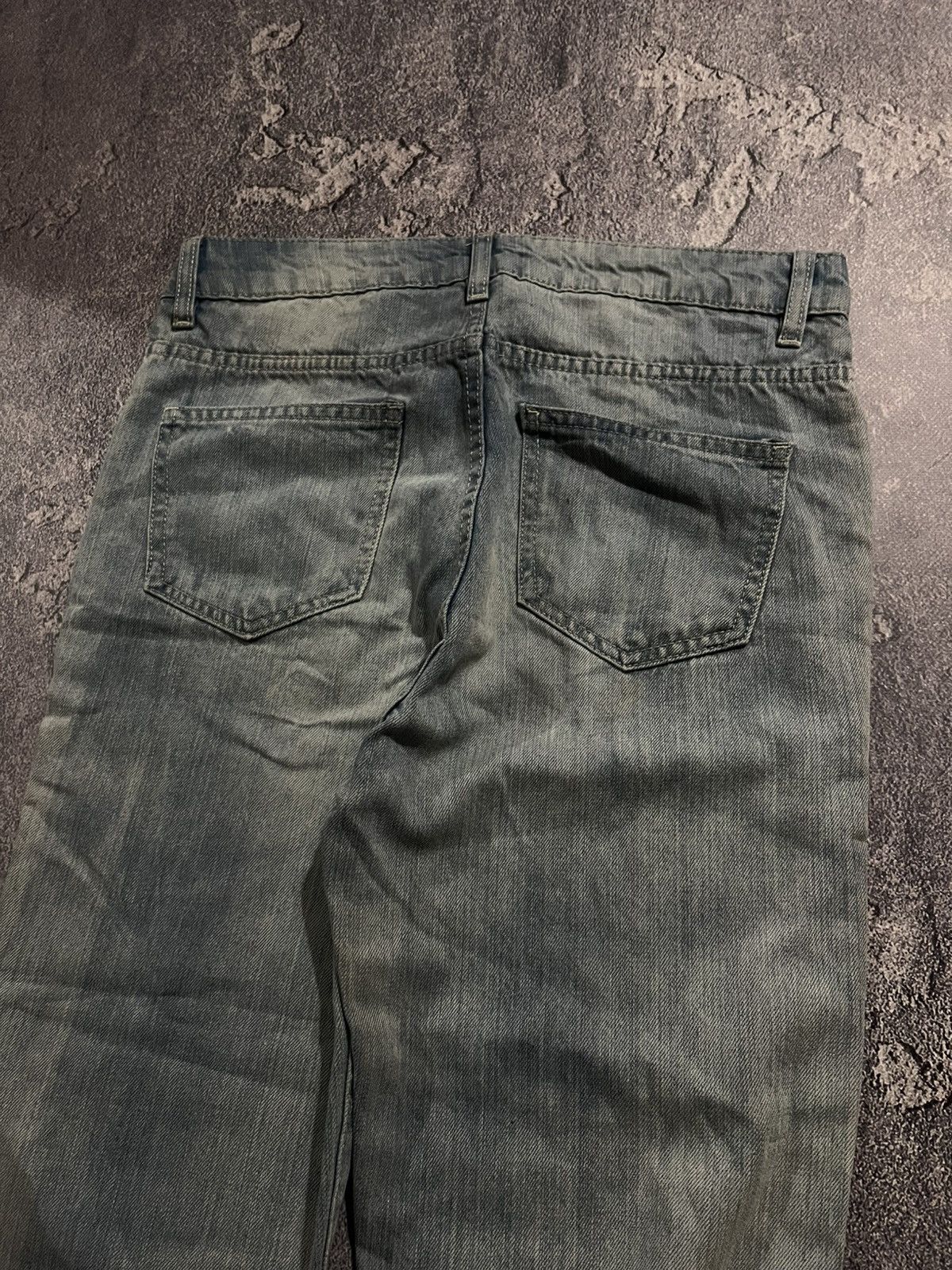 Japanese Brand Designer Flared Y2K Light Denim / Archive Number Nine Style Size US 32 / EU 48 - 4 Thumbnail