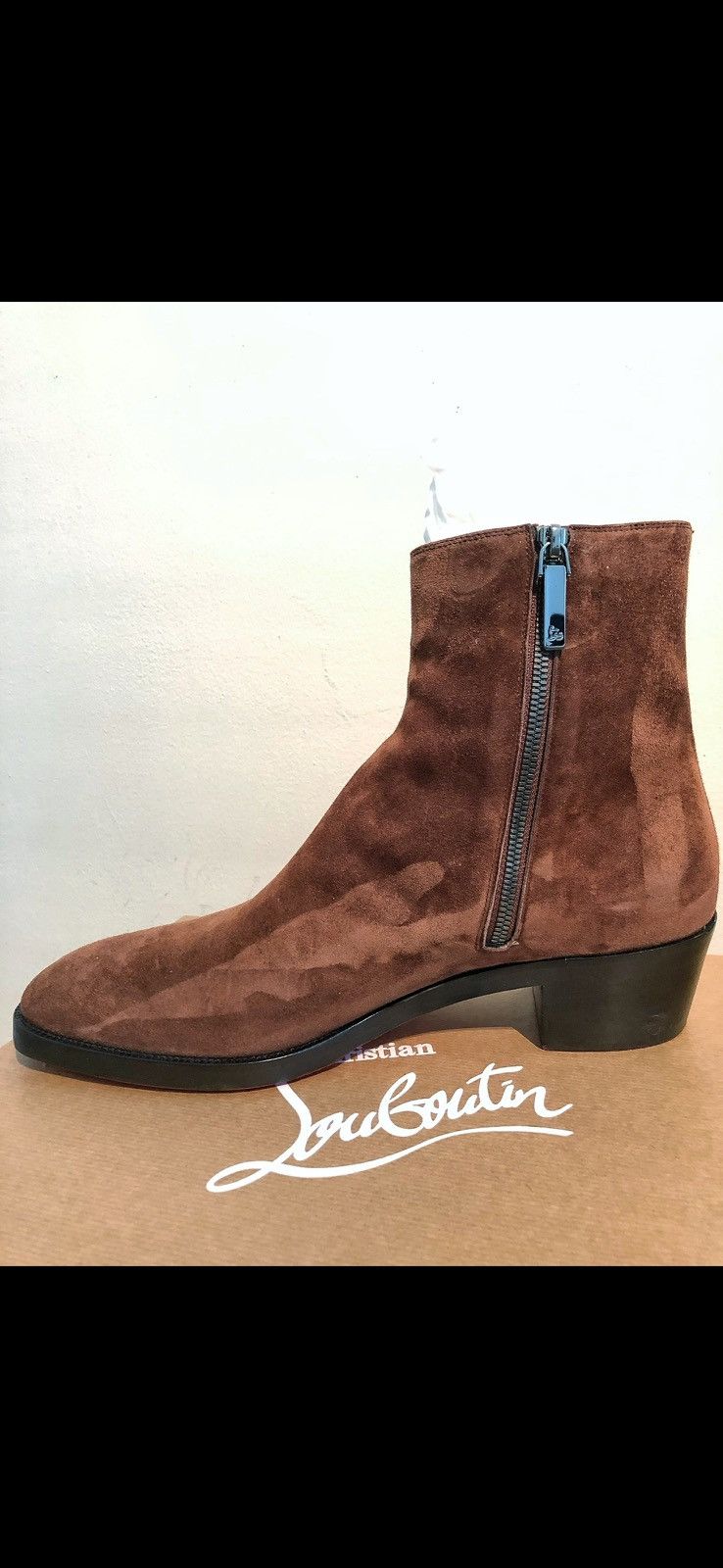 Christian Louboutin Christian Louboutin Brown Hustington Men's Suede Boot Size US 10.5 / EU 43-44 - 9 Thumbnail