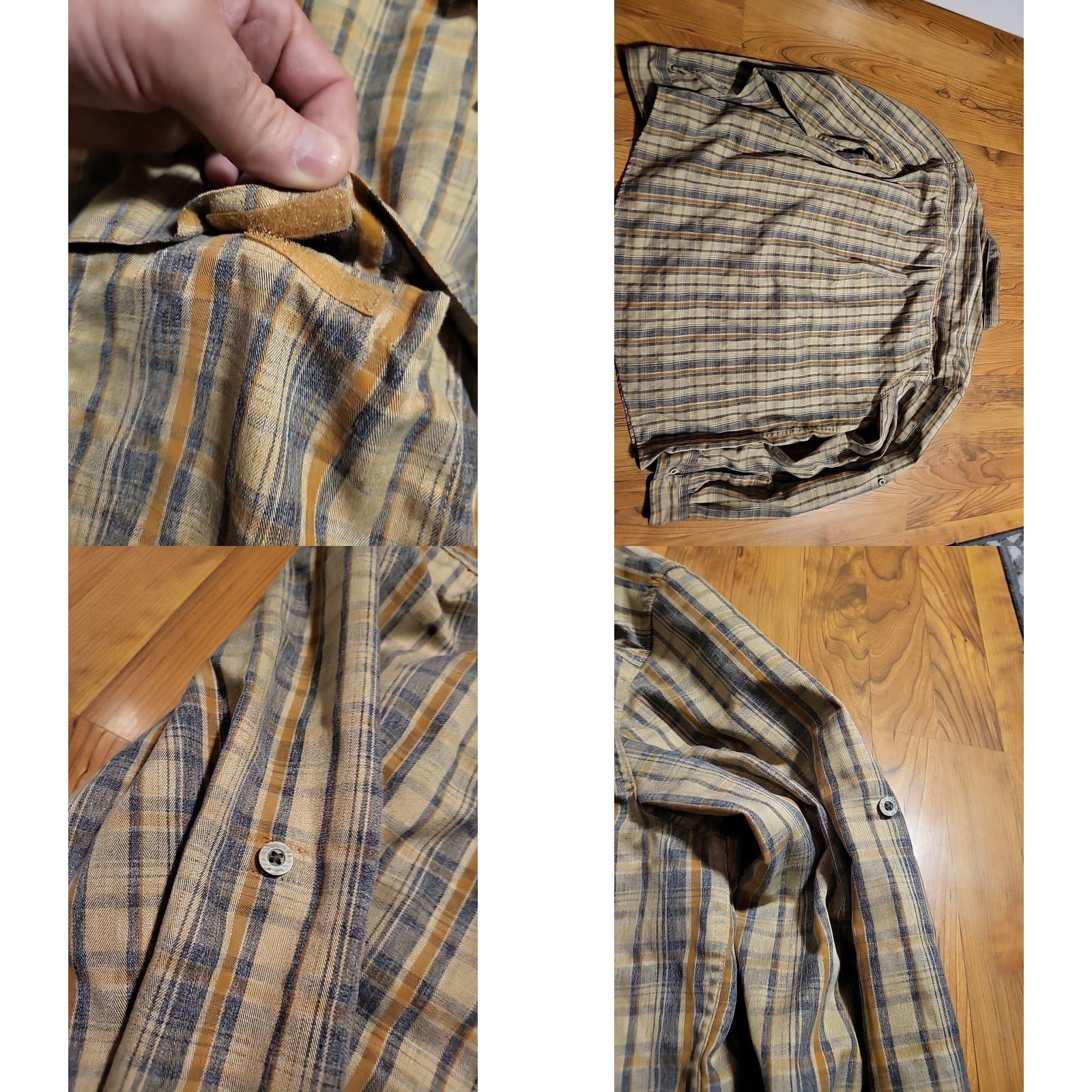 Wrangler Wrangler Outdoor Series XL Shirt Tan Plaid Long Sleeve Button-Up with Pockets Mens XL Tan Plaid Outdoor Series Shirt Size US XL / EU 56 / 4 - 8 Thumbnail