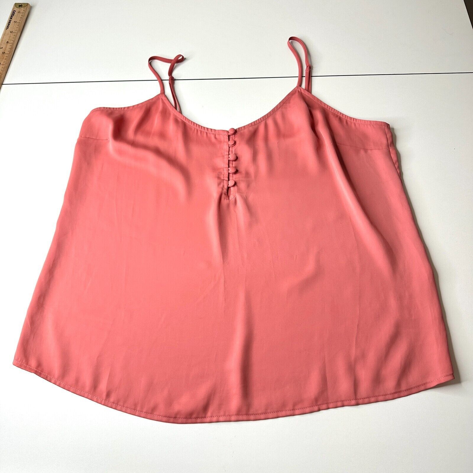 Other L'Academie Peach 5-Button Loop Tank Adj Straps Cami Top L Size L / US 10 / IT 46 - 5 Thumbnail