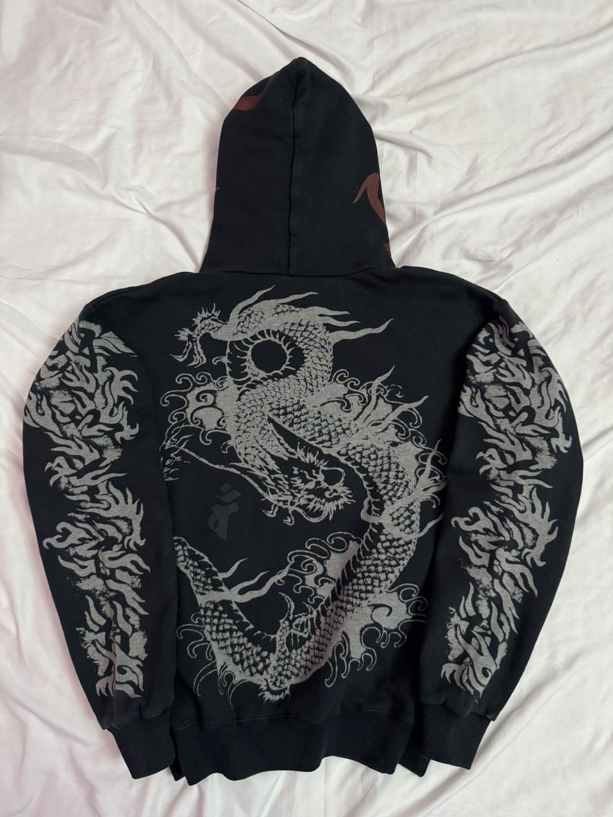 If Six Was Nine 2000s Archival Japanese Sukajan Dragon Pull Over Hoodie Size US L / EU 52-54 / 3 - 3 Thumbnail