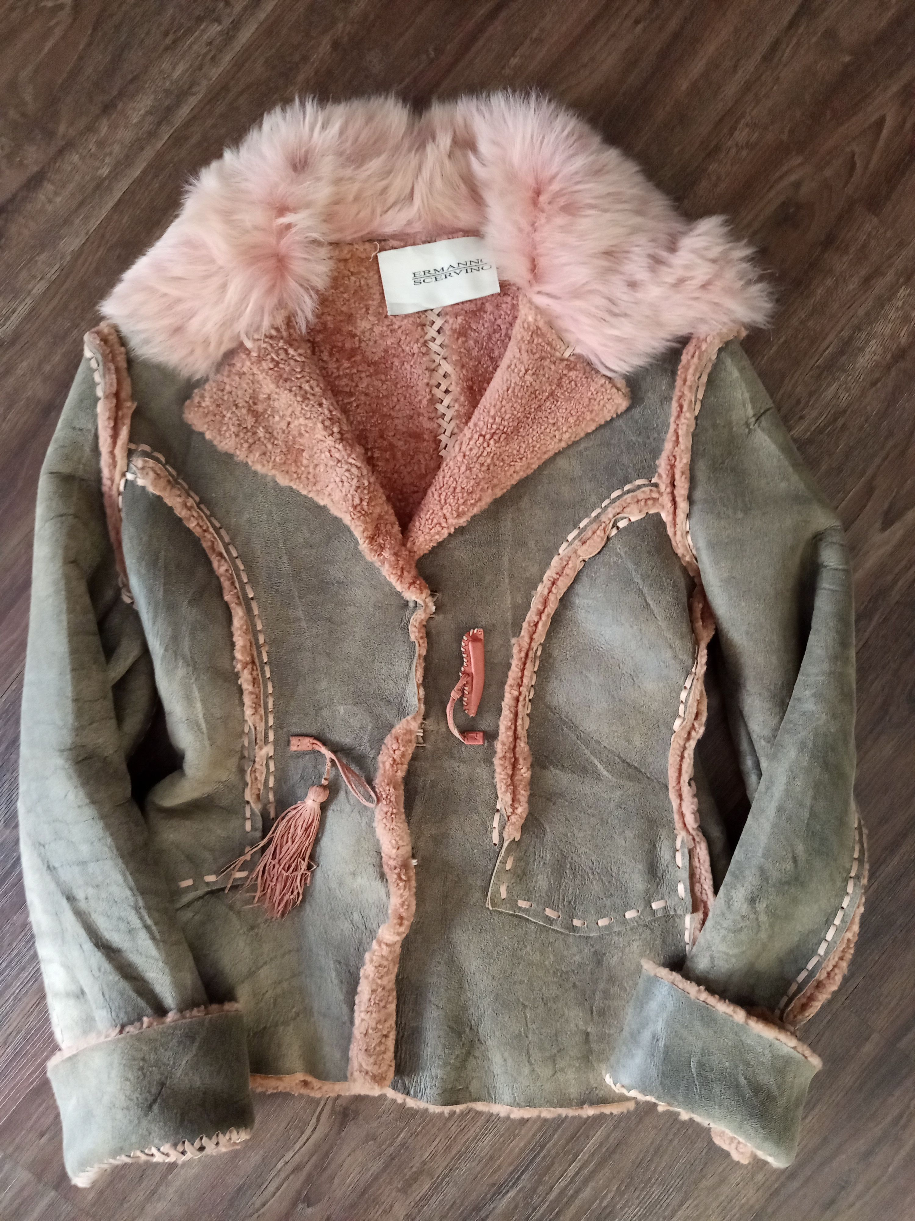 Ermanno Scervino Y2K Ermanno Scervino Shearling Fur Collar Leather Jacket Size M / US 6-8 / IT 42-44 - 4 Thumbnail