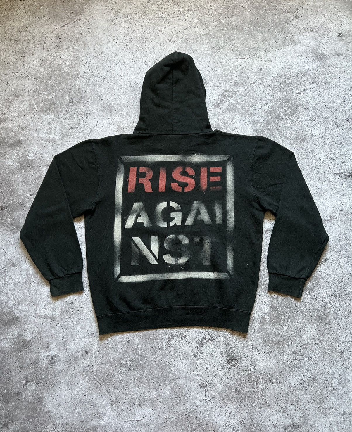 Band Tees × Vintage Rise Against Faded Hoodie Punk Rock Band Size US M / EU 48-50 / 2 - 8 Thumbnail