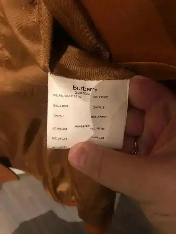 Burberry × Vintage BURBERRY Jacket Leather Coat Blazer Brown Vintage Size L / US 10 / IT 46 - 3 Thumbnail