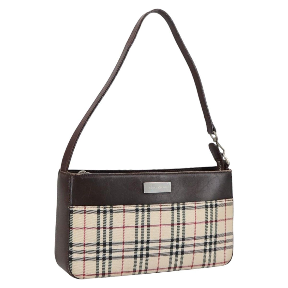 Burberry Nova Check Beige Canvas Shoulder Bag (Pre-Owned) Size ONE SIZE - 1 Thumbnail