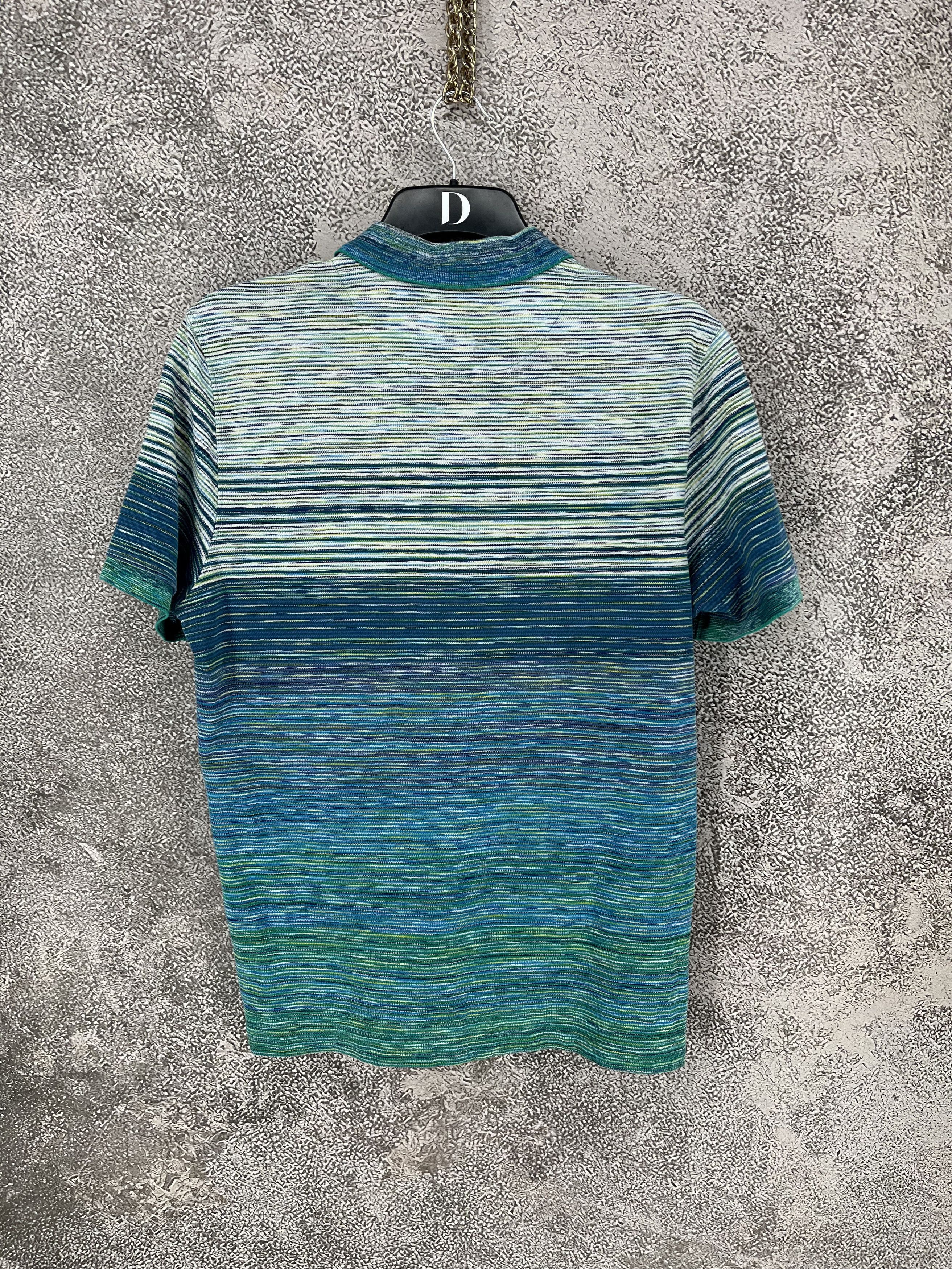 Missoni Rare Missoni Signature Blue Stripe Crewneck Tee Size-M Size US M / EU 48-50 / 2 - 9 Thumbnail