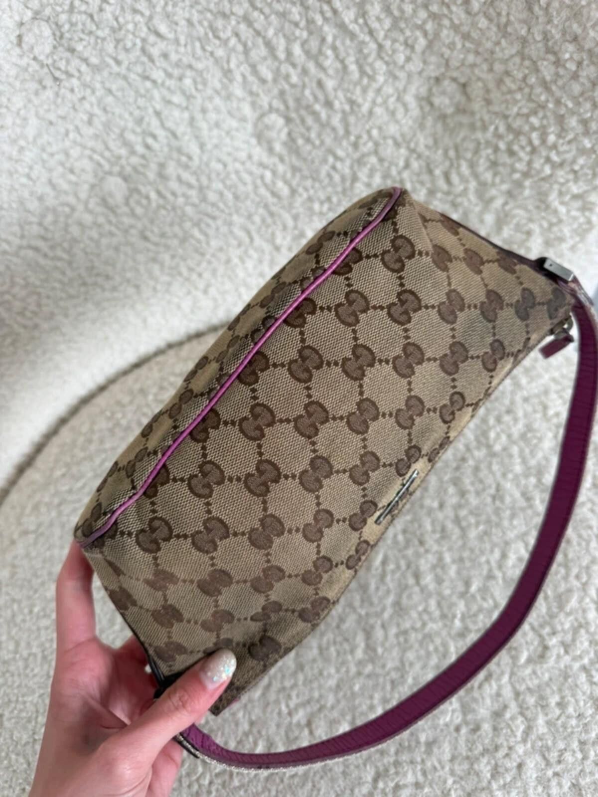 Gucci Pink Gucci GG Canvas Pochette Size ONE SIZE - 6 Thumbnail