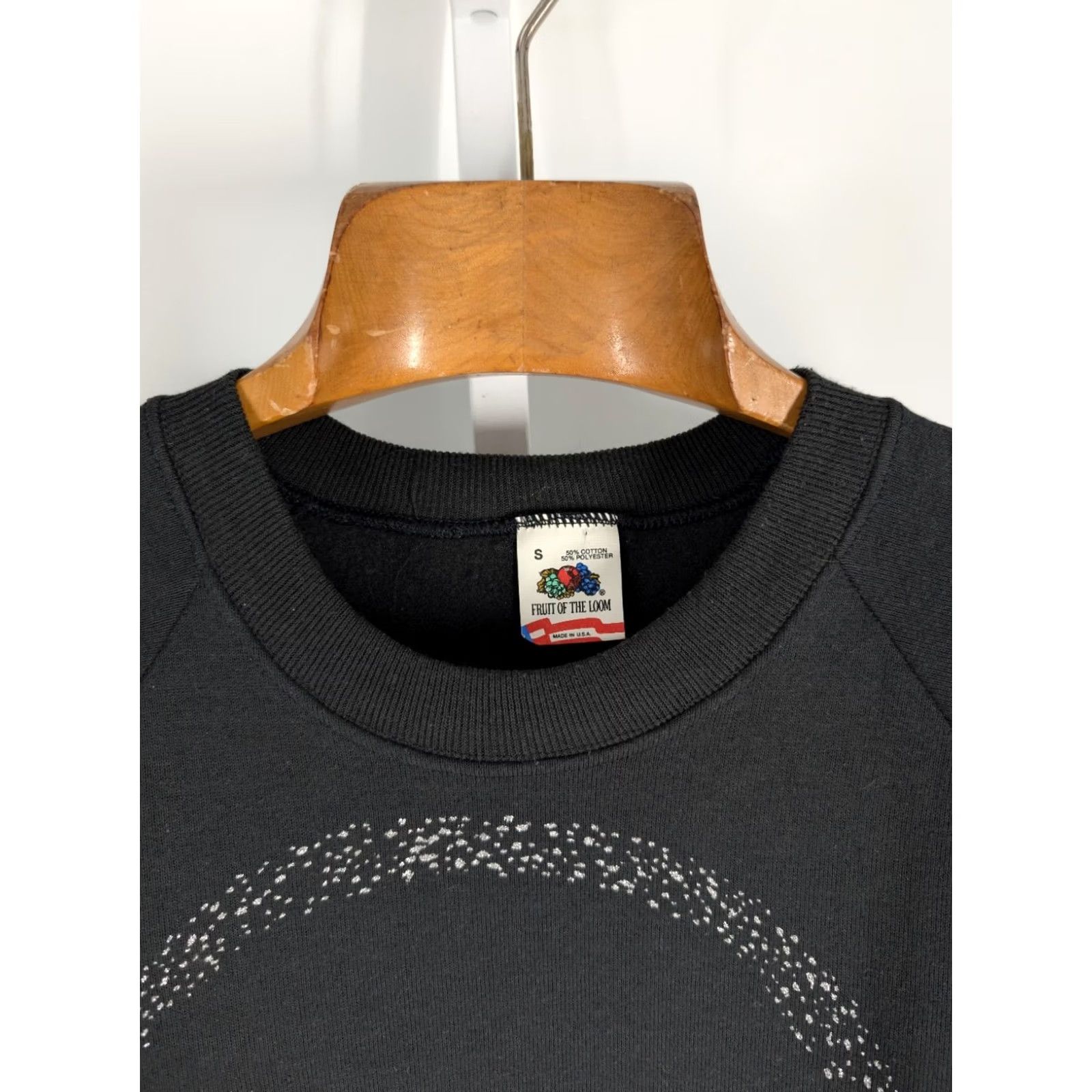 Fruit Of The Loom VINTAGE Mickey Fantasia Wizard Glitter Crewneck Sweatshirt Unisex Adults S Black Cotton Blend 90s 80s Disney Fruit of the Loom Sweatshirt Size US S / EU 44-46 / 1 - 4 Thumbnail