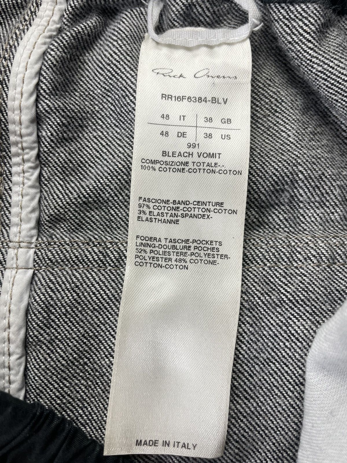 Rick Owens FW2016 Bleach Vomit Runway Pods Size US 32 / EU 48 - 10 Thumbnail