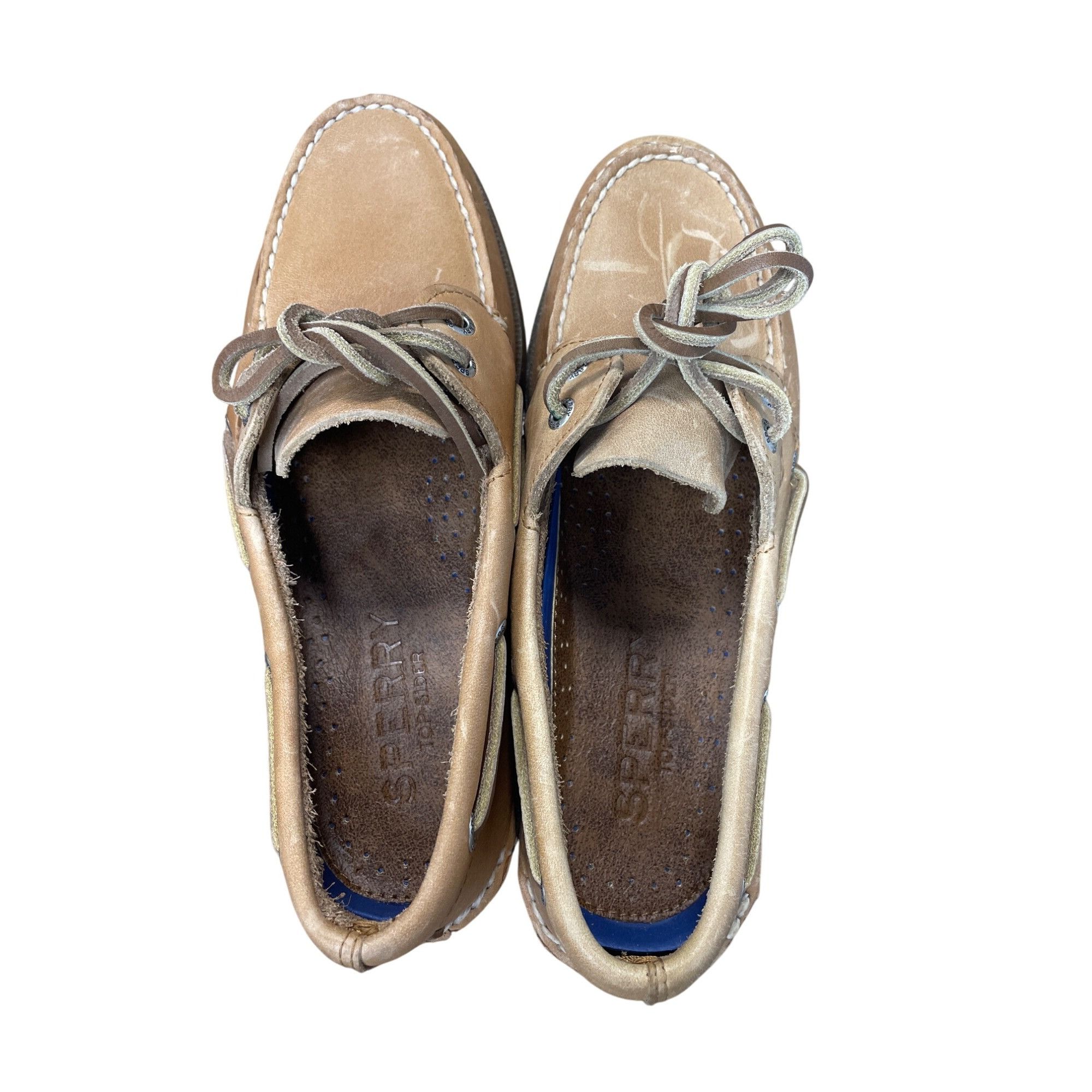 Sperry Sperry Mens Tan Leather Boat loafers Shoes Size 7.5M SKU 925 Size US 7.5 / EU 40-41 - 13 Thumbnail