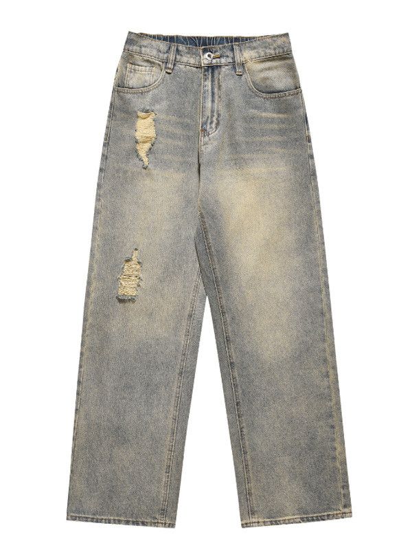 Vintage Men's Retro Casual Loose Straight Leg Ripped Jeans Size US 32 / EU 48 - 5 Thumbnail