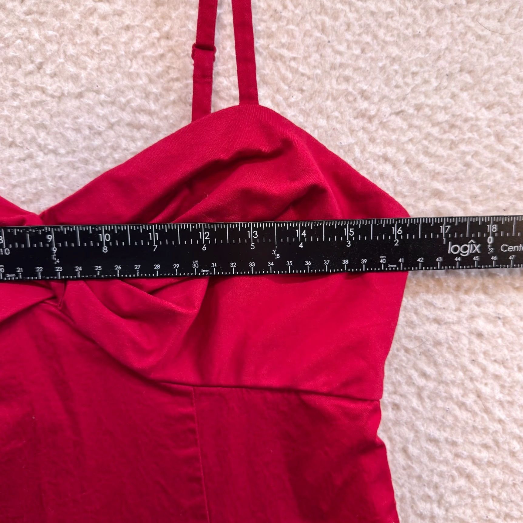 Vintage VINTAGE The Limited Red Mini Dress Shift Spaghetti Thin Strap Cocktail 10 Large Cotton Dress Womens Size L / US 10 / IT 46 - 6 Thumbnail