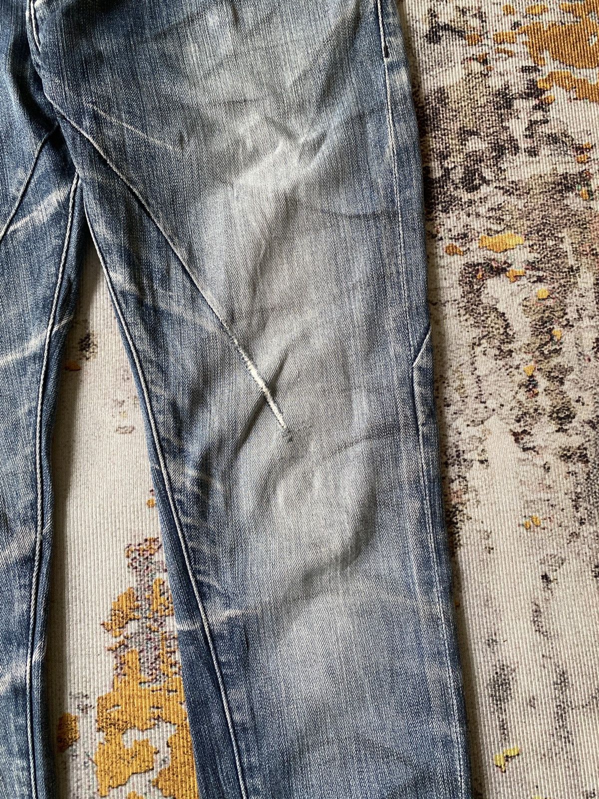 Japanese Brand Johnny Wolf Faded Blue Distressed Rick Owens Style Jeans Size US 30 / EU 46 - 13 Thumbnail