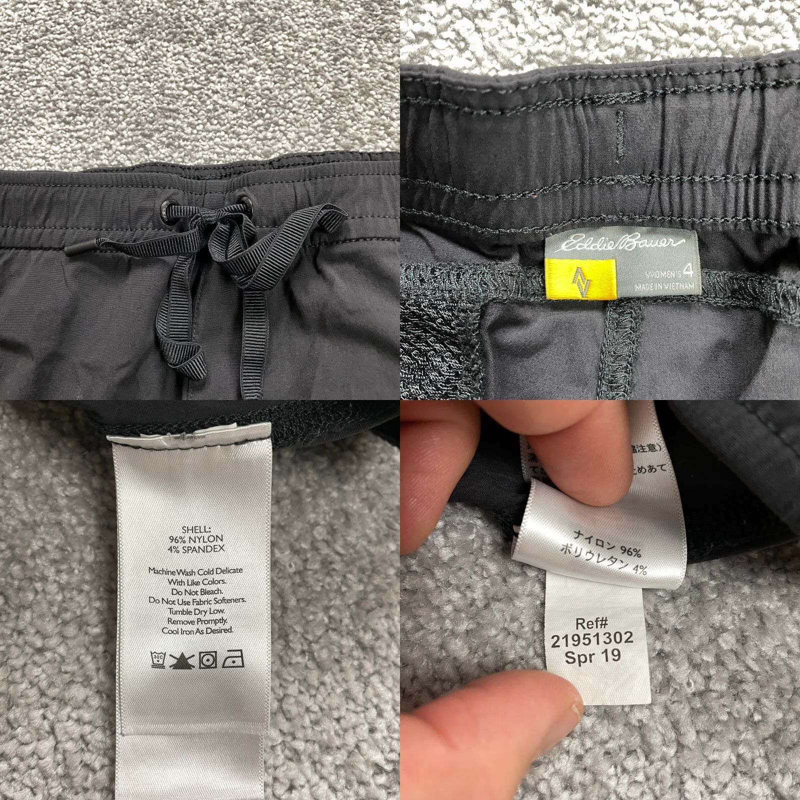 Eddie Bauer Eddie Bauer Womens Cropped Pants Capri Solid Black Hiking Comfort 30x23 4 Size 27" / US 4 / IT 40 - 8 Thumbnail