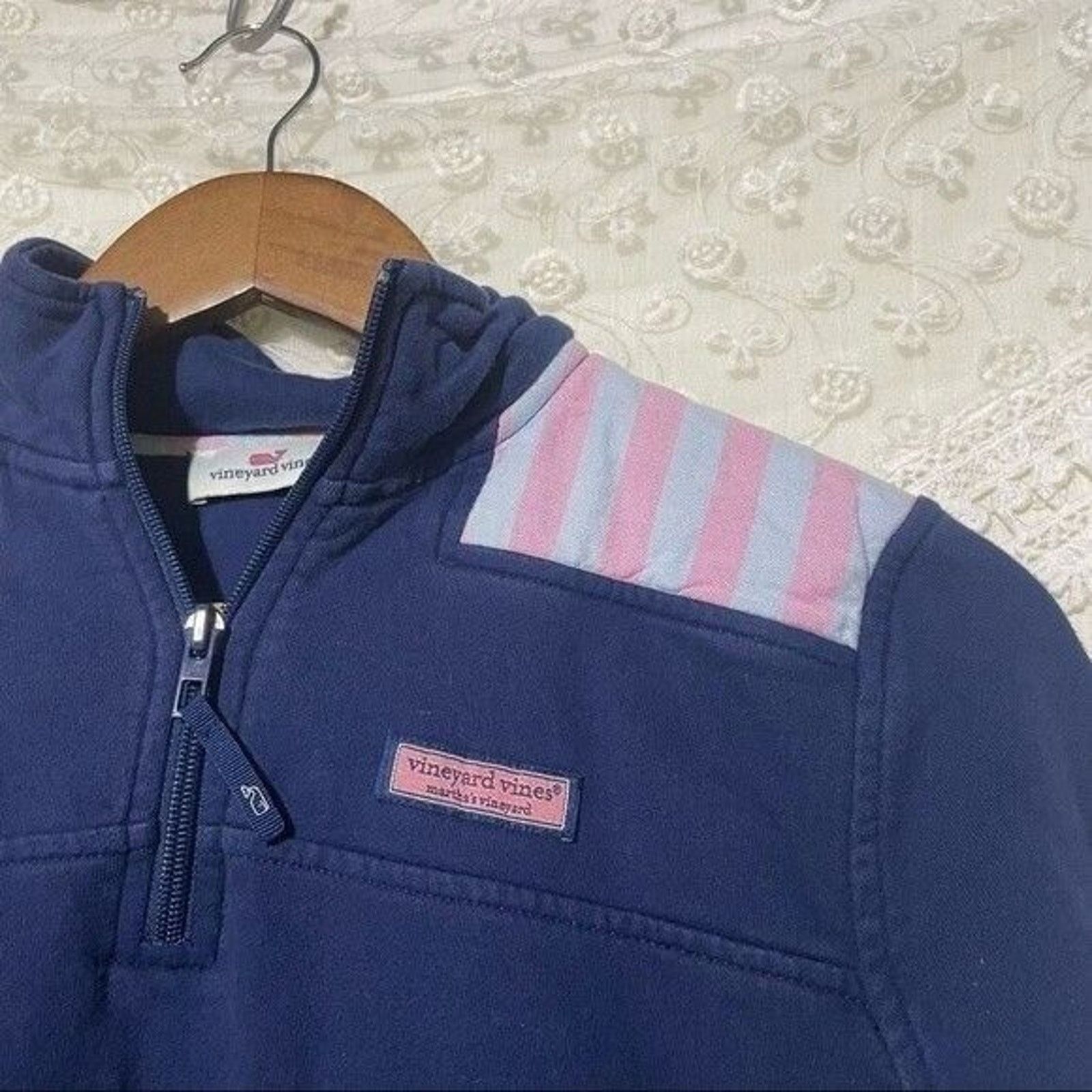 Vineyard Vines Vineyard Vines Womens Pullover XS Oxford Stripe Cozy Shep Size XS / US 0-2 / IT 36-38 - 3 Thumbnail