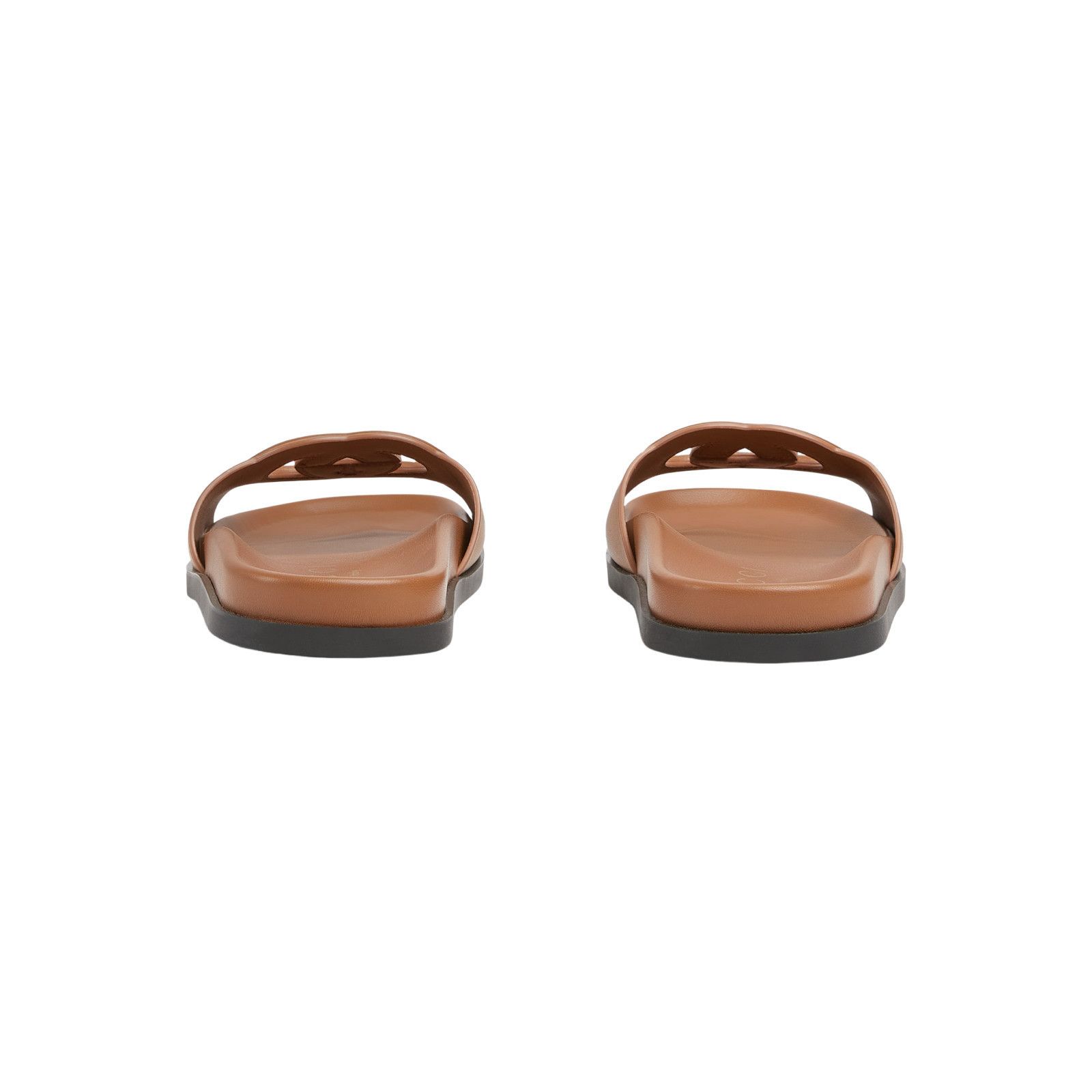 GUCCI Interlocking G $920 Light Brown Leather Sandals New &