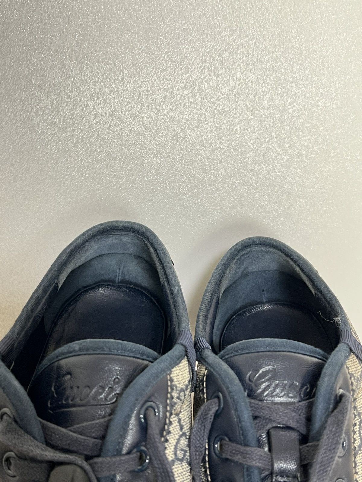 Gucci Gucci GG Supreme Monogram Canvas Sneakers Navy Suede Size US 9.5 / EU 42-43 - 22 Thumbnail
