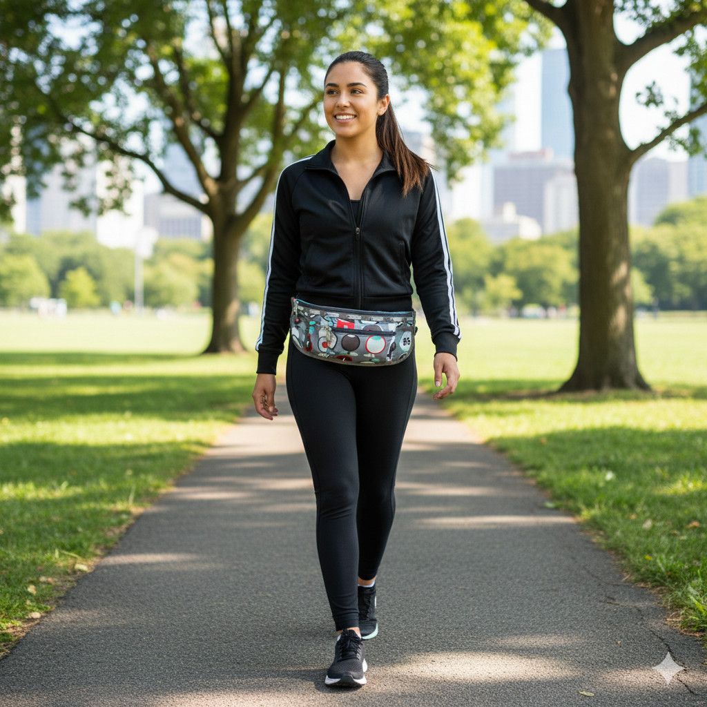 LeSportsac LeSportsac 32-42" Belt Bag Fanny Pack Crossbody Grey Apple Size ONE SIZE - 5 Thumbnail