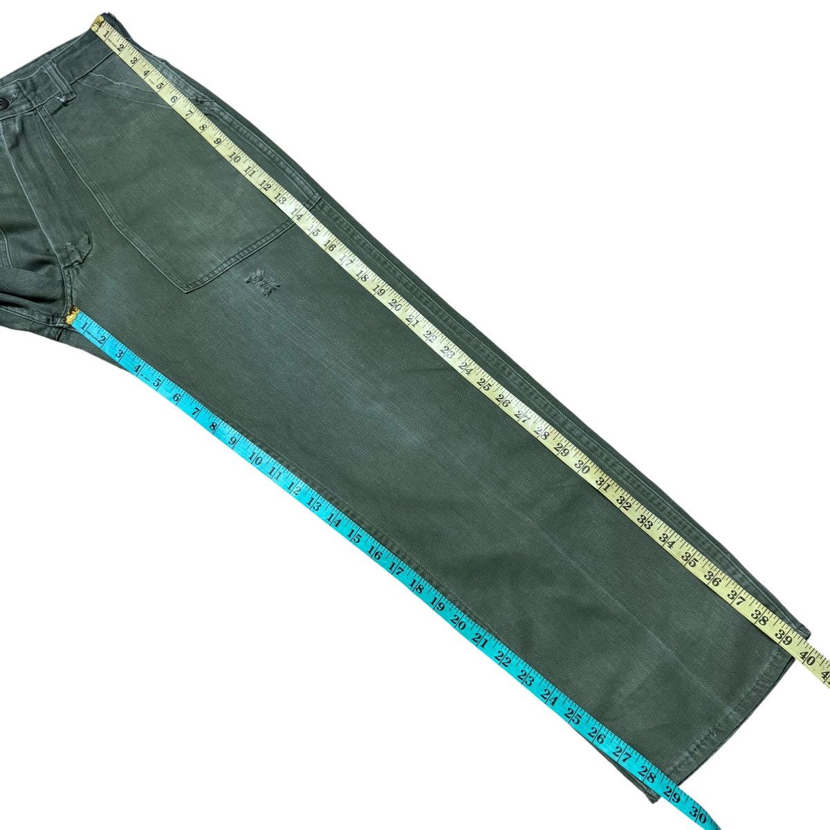 Vintage Vintage US Army OG107 Poplin Fatigue Pants Namwar Size US 28 / EU 44 - 17 Thumbnail