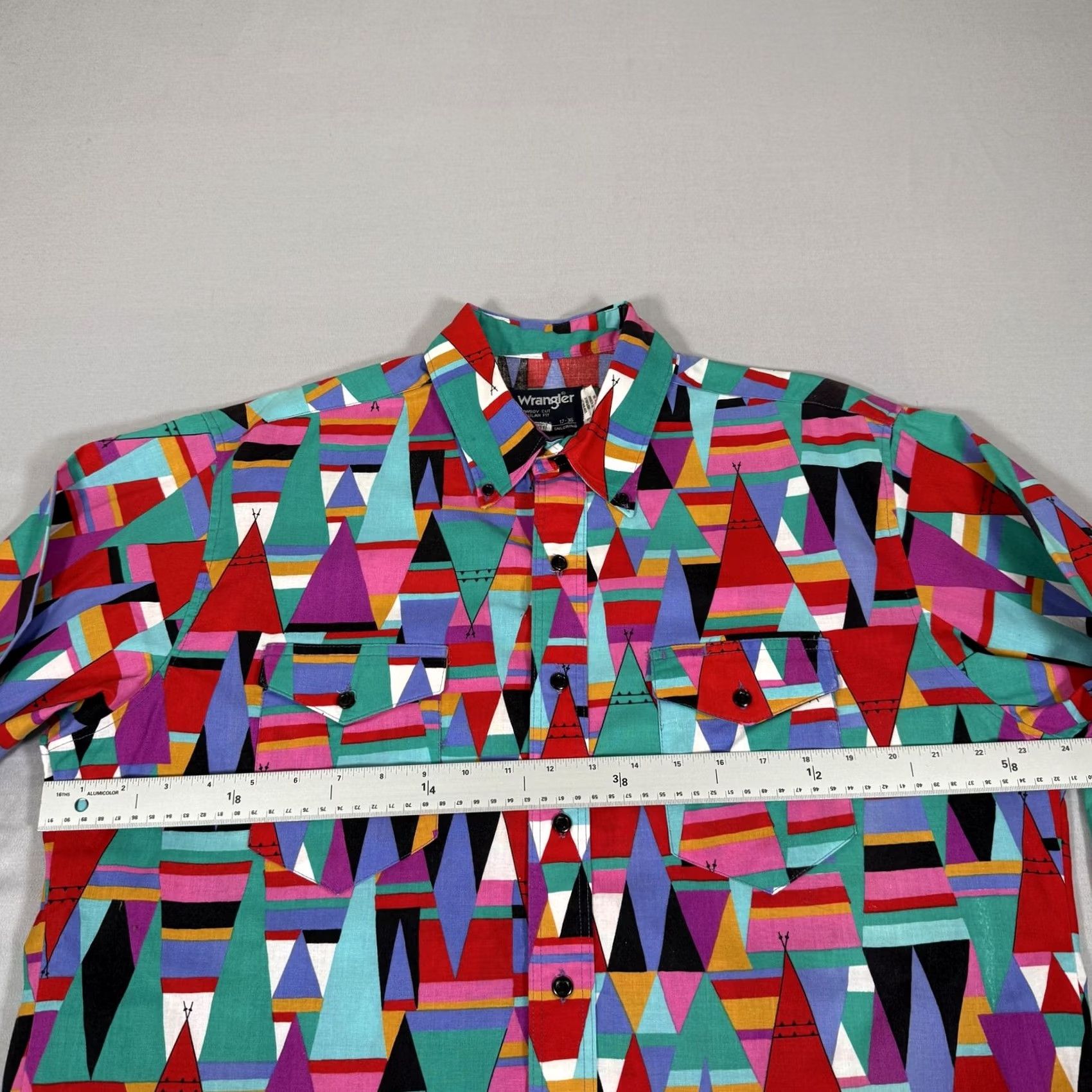 Wrangler VINTAGE Wrangler Shirt Mens XL Aztec Brushpopper Button Up Teepee Western 90s Size US XL / EU 56 / 4 - 7 Thumbnail