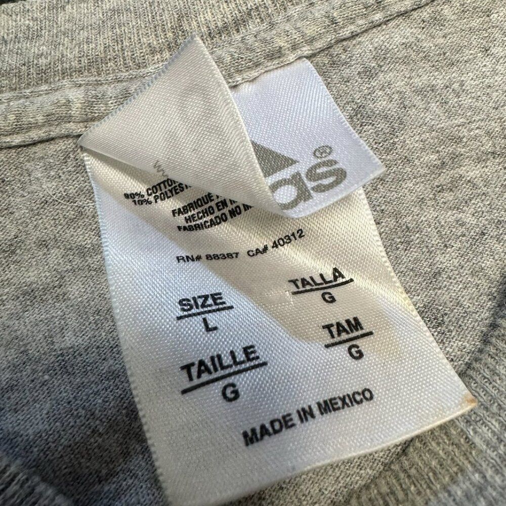 Adidas ADIDAS Grey Baggy T-Shirt Size US XL / EU 56 / 4 - 3 Thumbnail