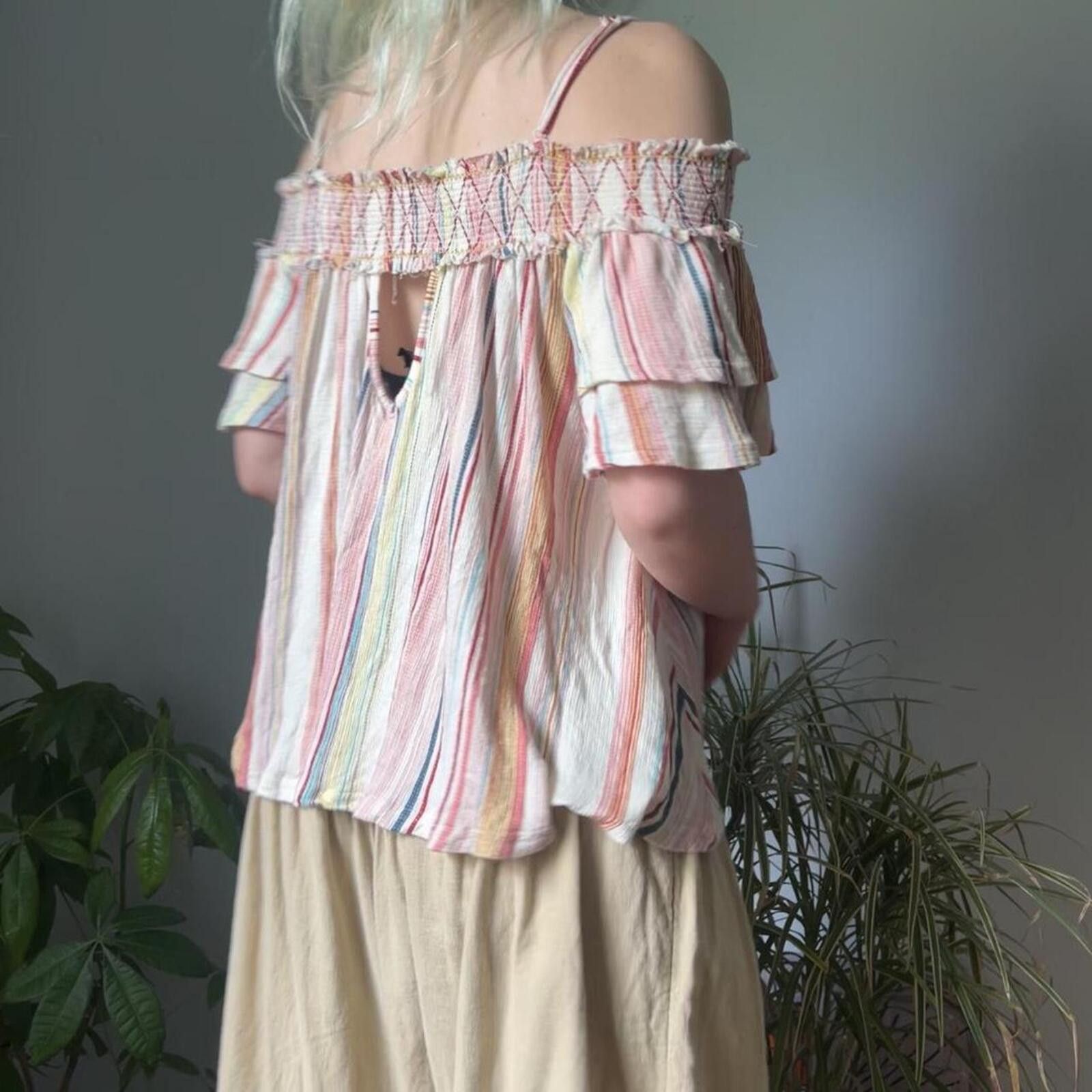 Other Living Doll Women's Rainbow Striped Blouse Size S / US 4 / IT 40 - 4 Thumbnail