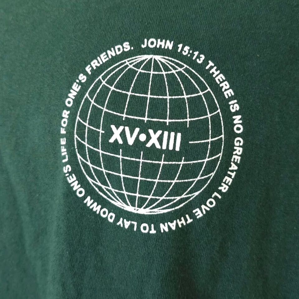 Port & Company Port & Company Christian T Shirt Mens Large Green No Greater Love Bible Verse John 15:13 Shirt Size US L / EU 52-54 / 3 - 3 Thumbnail