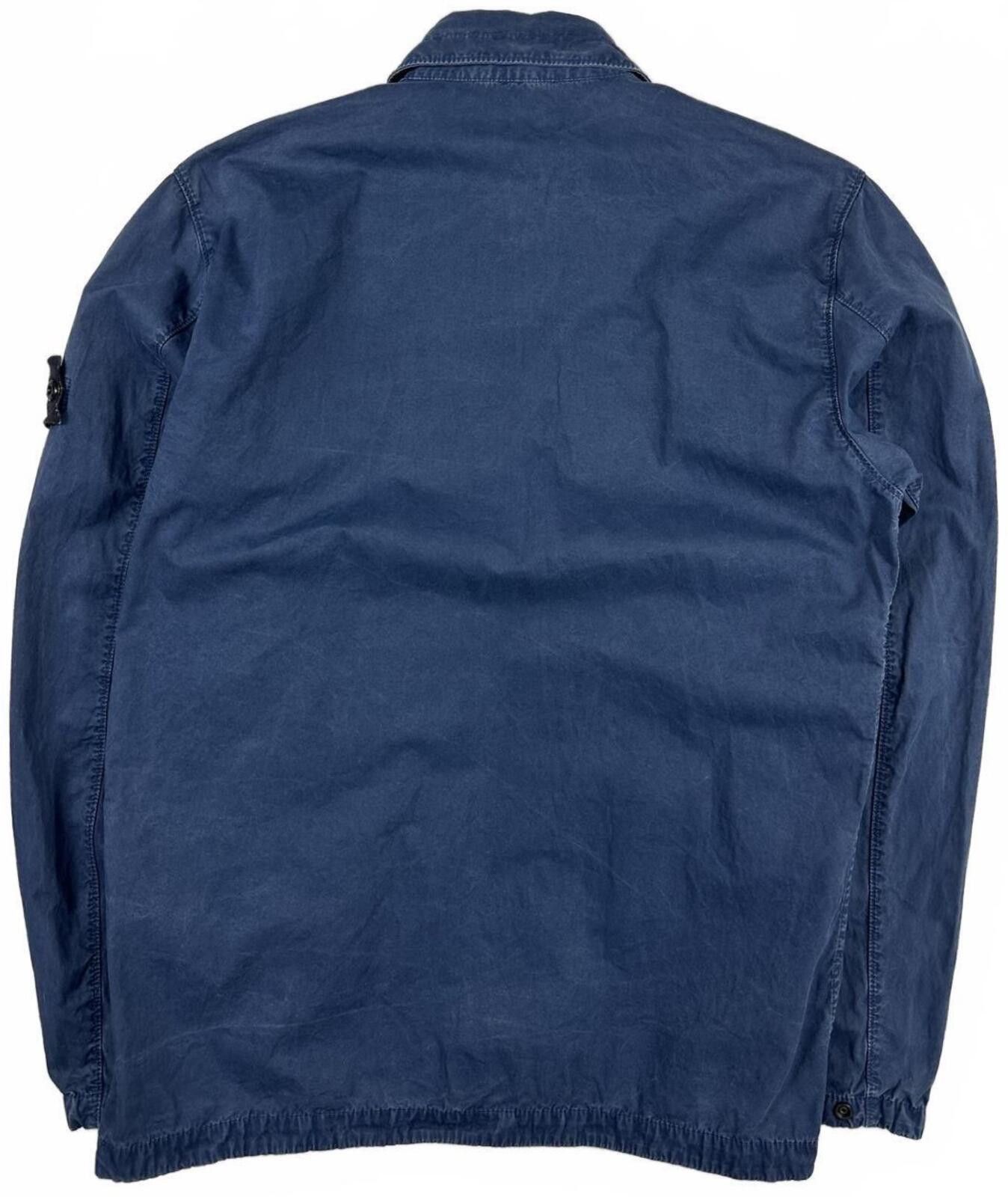 Stone Island Stone Island Washed Blue Zip Up Overshirt Medium Size US M / EU 48-50 / 2 - 4 Thumbnail