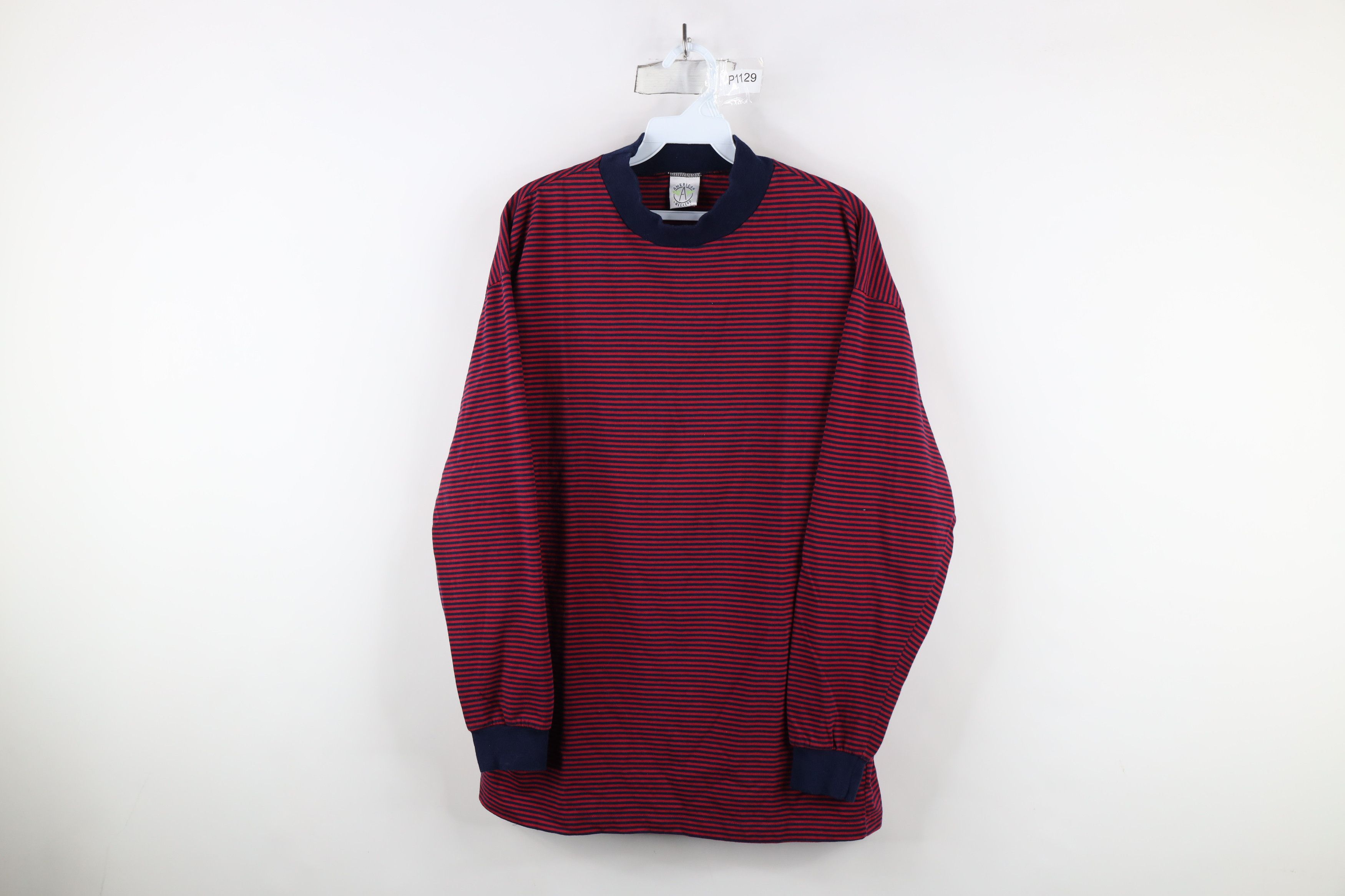 Vintage Vintage 90s Streetwear Striped Long Sleeve T-Shirt Red Blue Size US M / EU 48-50 / 2 - 1 Thumbnail