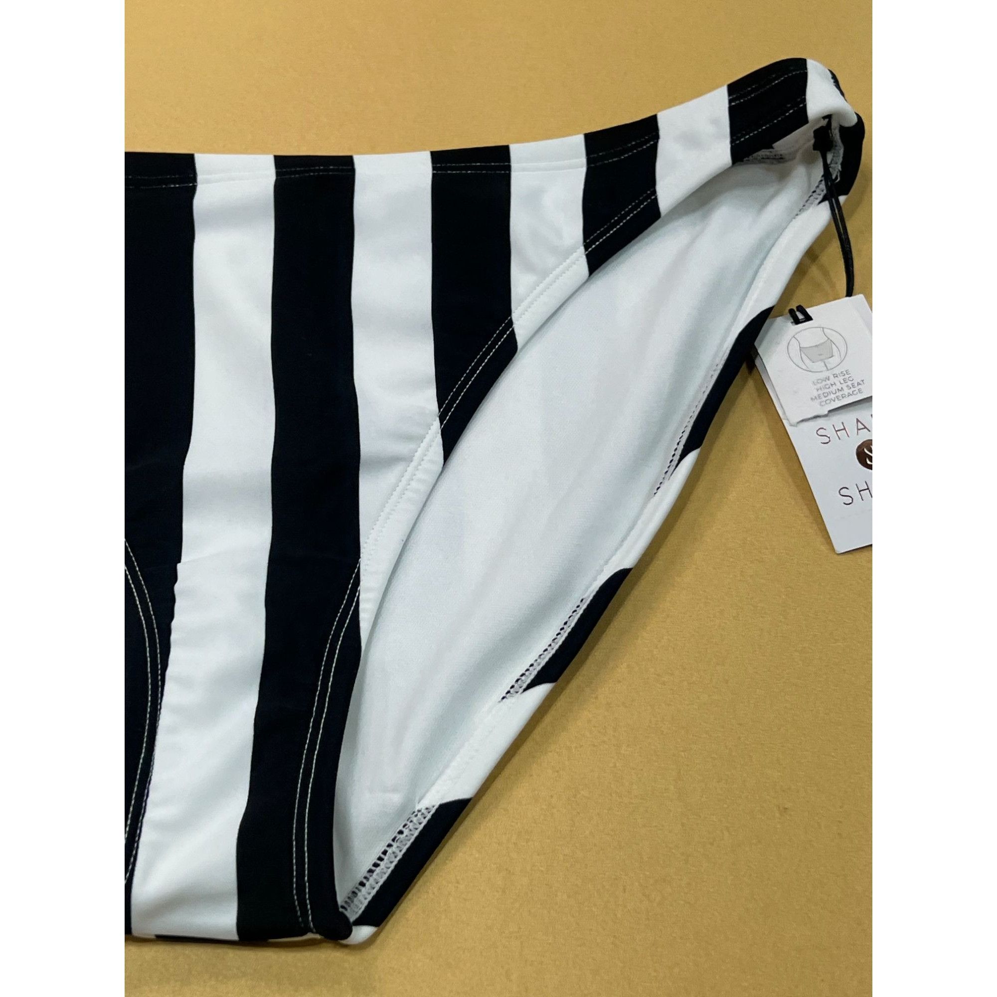 Other Shade & Shore -Women's Striped Medium Coverage Bikini Bottom Size ONE SIZE - 14 Thumbnail