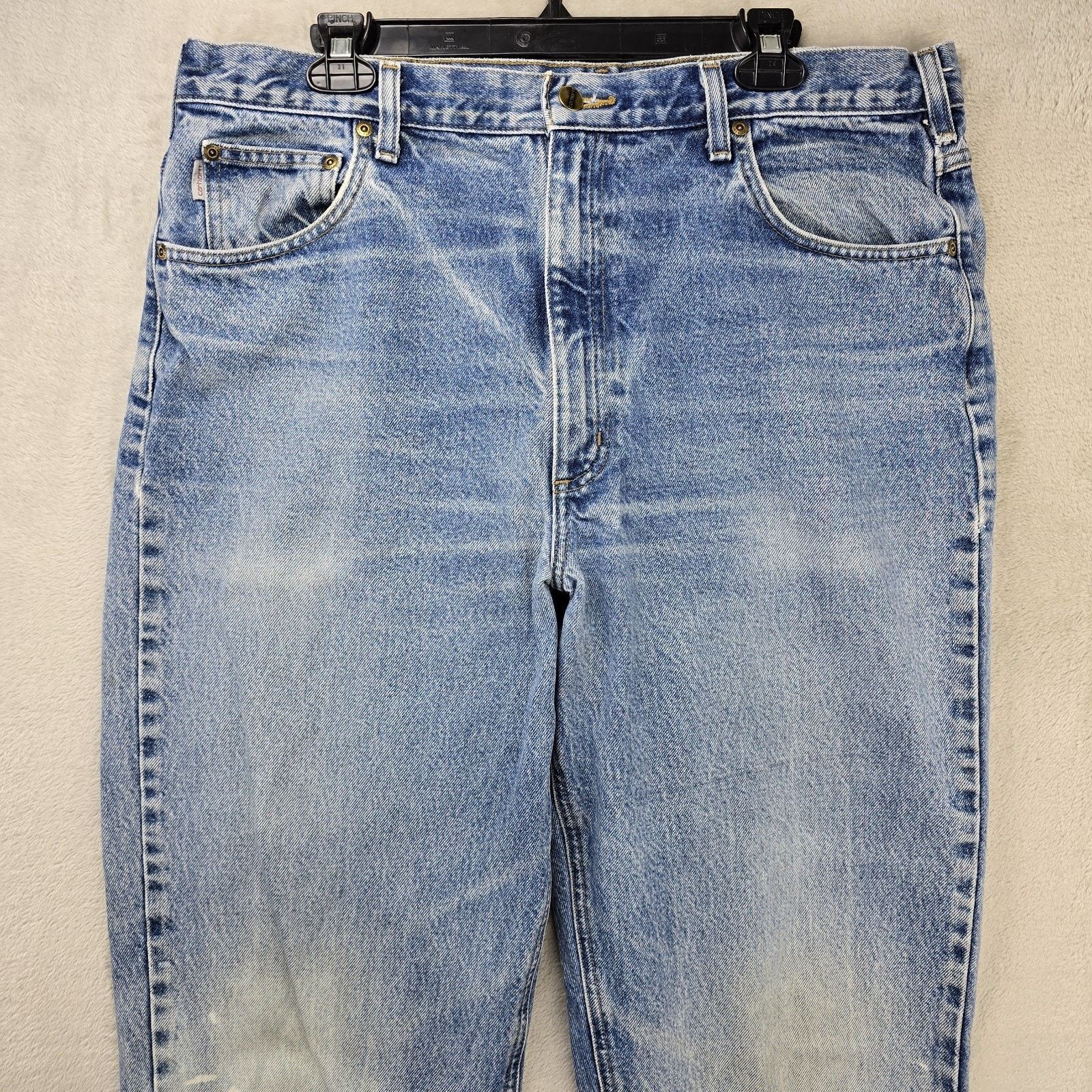 Carhartt Carhartt Jeans Mens 38x36 Blue Relaxed Fit B17 DST Faded Size US 38 / EU 54 - 2 Thumbnail