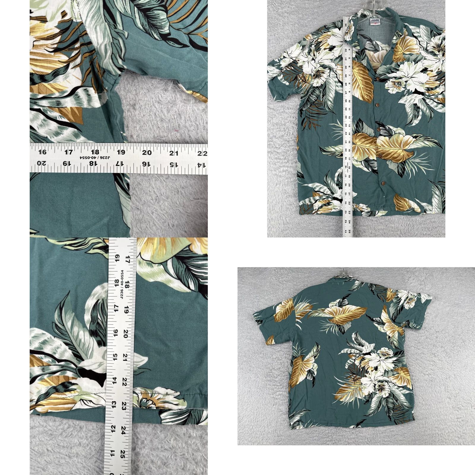 Vintage Khamlaingaen Hawaiian Shirt Mens Medium Blue Floral Button-Up Cotton Blend Aloha Luau Vacation Mens Size US M / EU 48-50 / 2 - 8 Thumbnail