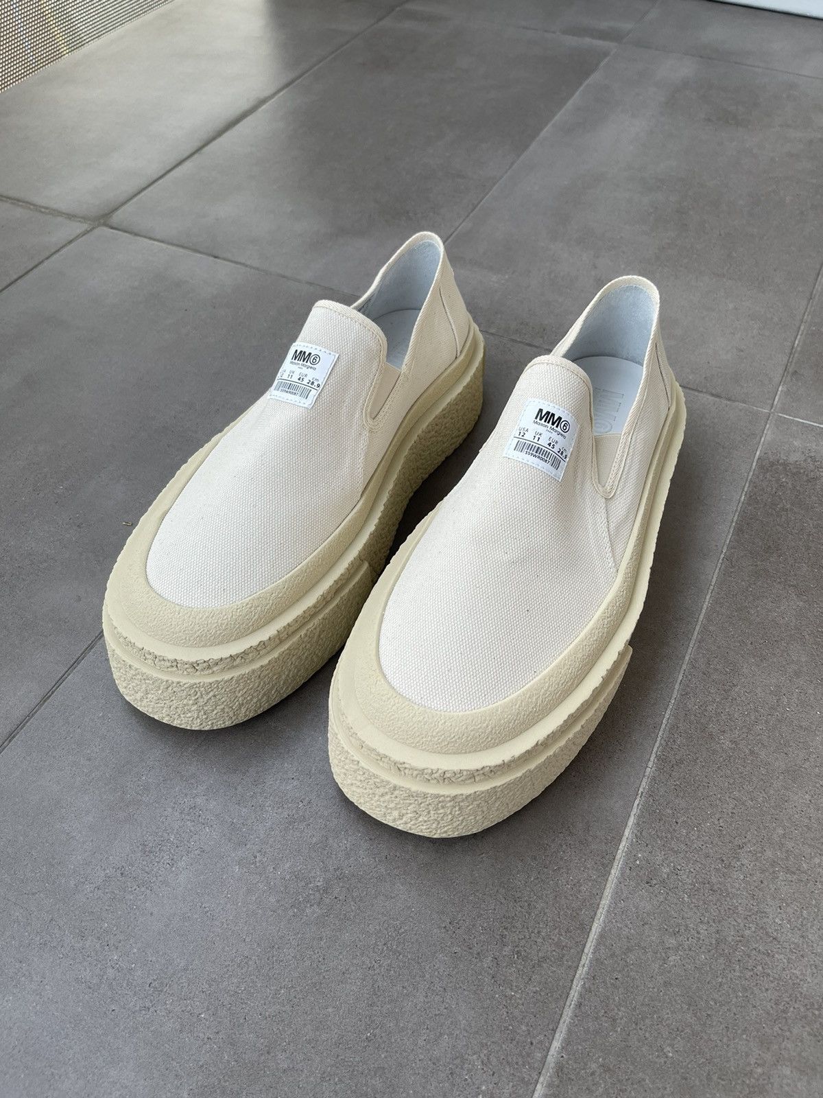 Maison Margiela !DS! SS23 Maison Margiela Logo Beige Slip Ons Size US 12 / EU 45 - 5 Thumbnail