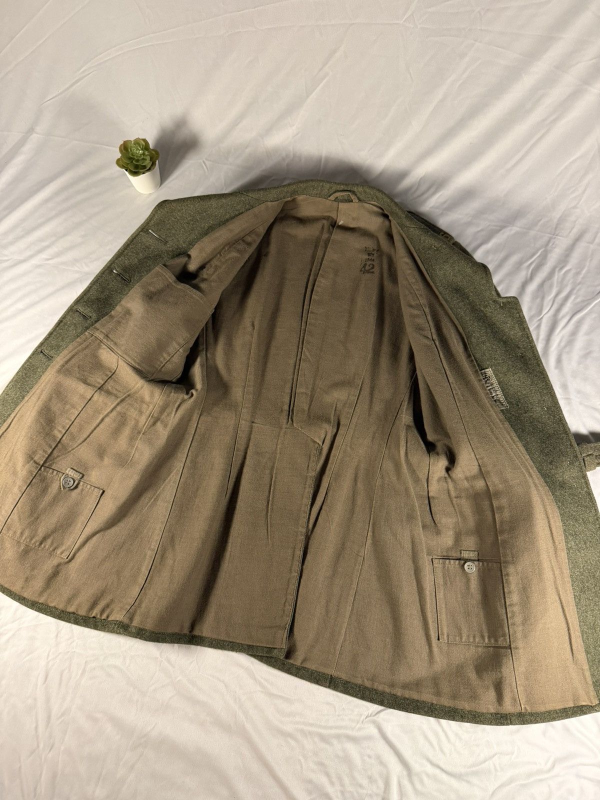 Other WW2 Swedish Army 1944 Green Wool Trench Coat Soderbergs XS Size US XS / EU 42 / 0 - 4 Thumbnail