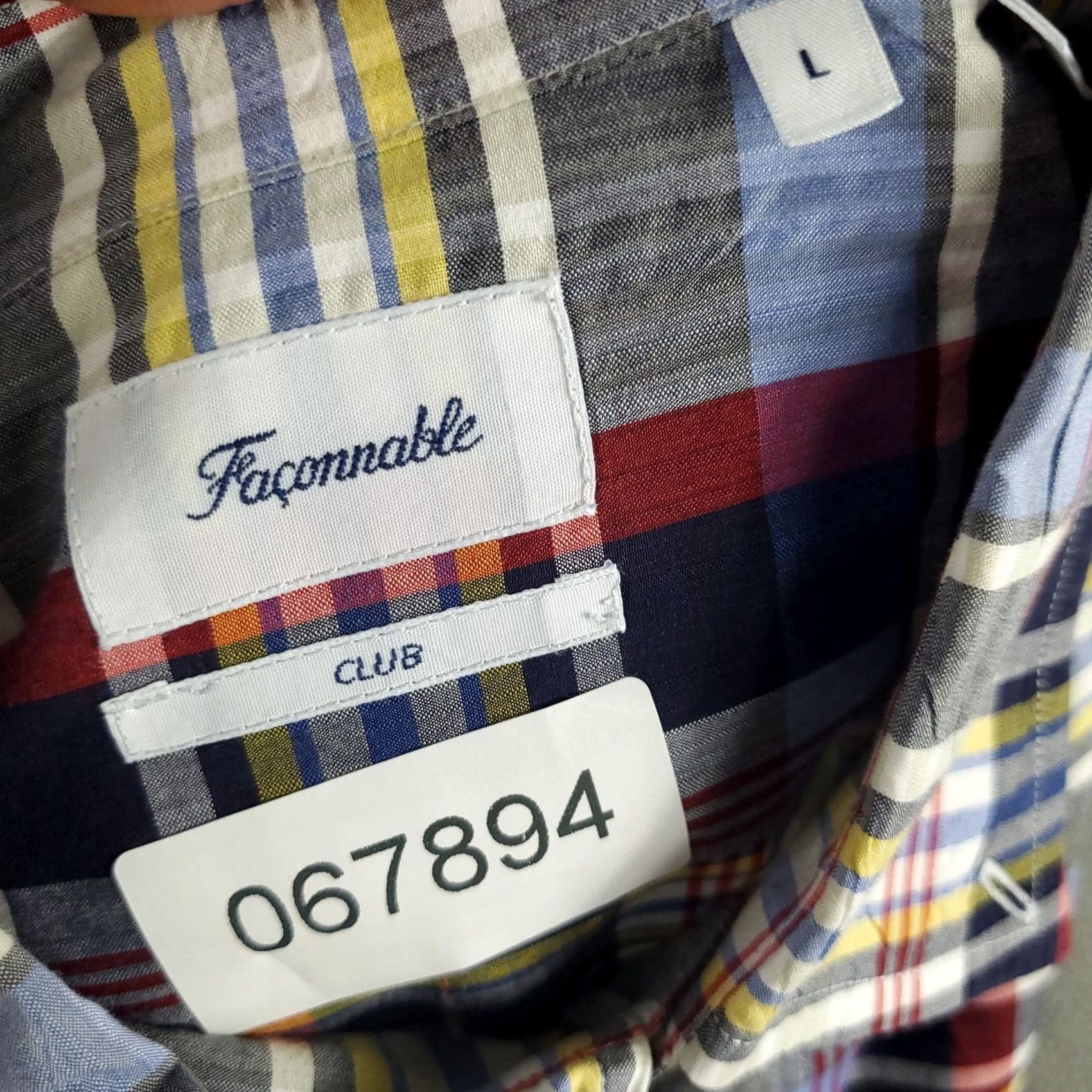Faconnable Façonnable Shirt Mens L Blue Plaid Button-Up Long Sleeve Casual Button-Up Shirt Mens Blue Plaid Regular Fit Casual Button-Up Size US L / EU 52-54 / 3 - 7 Thumbnail
