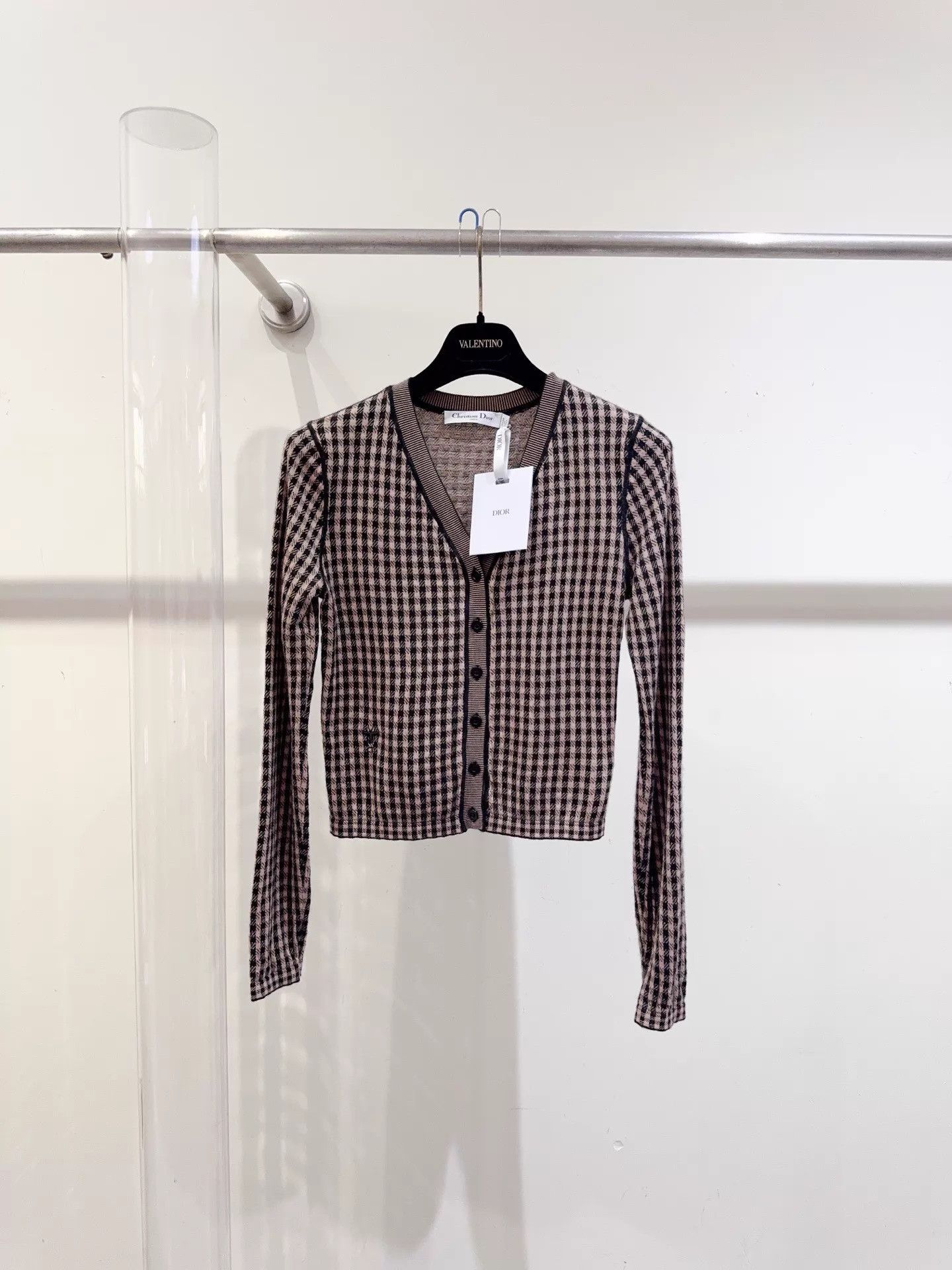 Dior Dior Houndstooth Cardigan Women's F36 Size XS / US 0-2 / IT 36-38 - 1 Thumbnail