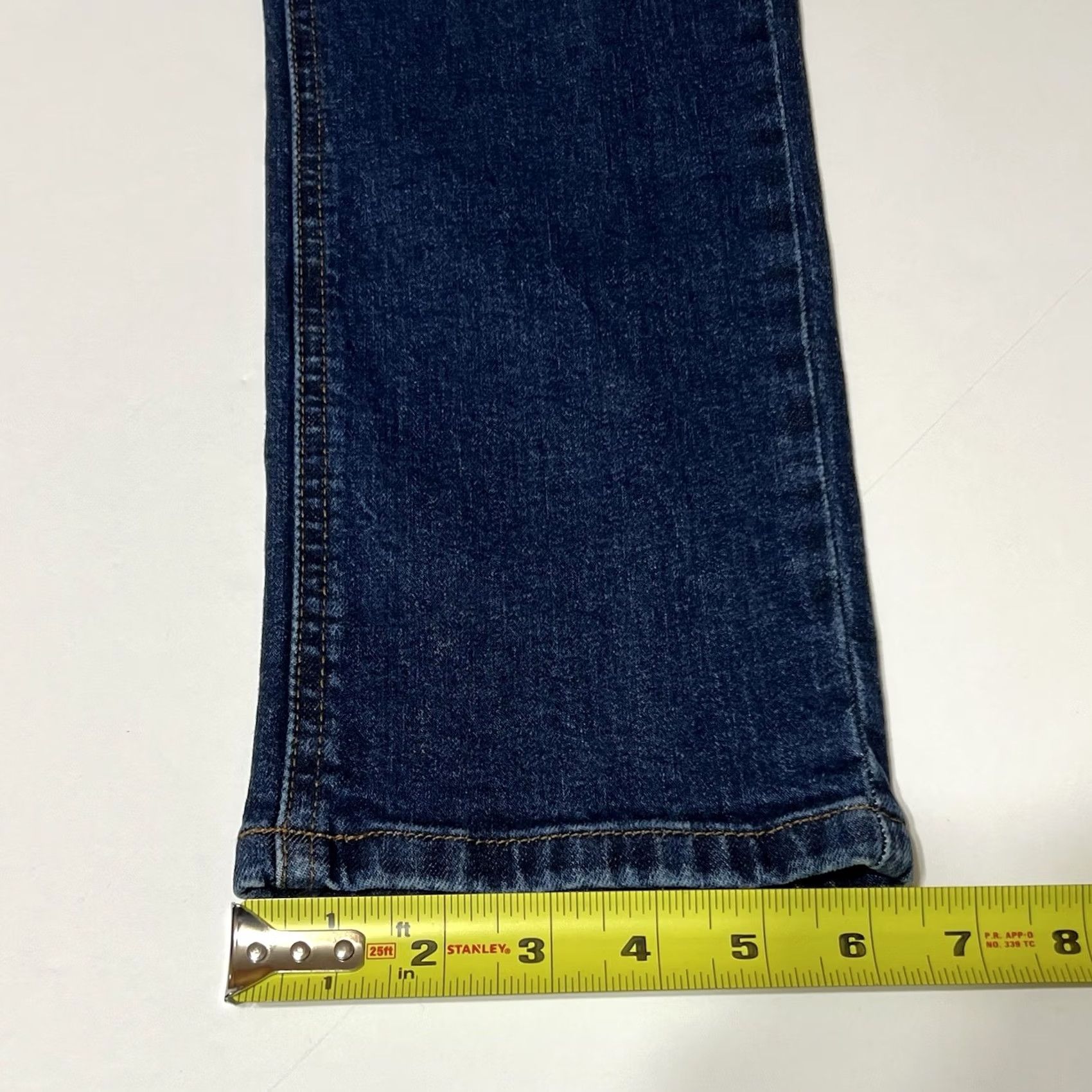 Mott & Bow Mott & Bow Women's Boyfriend Jeans Blue Mid Rise Regular Length 28x30 Stretch Denim Logo Zipper Pockets 28 Waist Pattern Solid Size 28" / US 6 / IT 42 - 7 Thumbnail