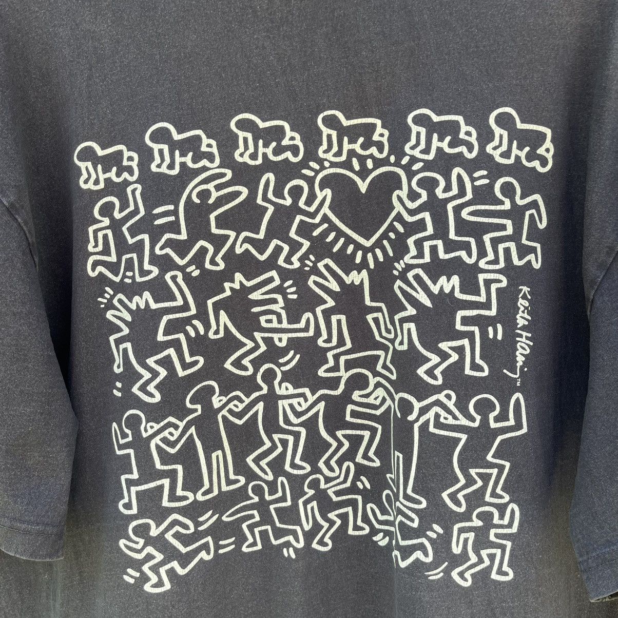 Keith Haring Thrashed Faded Keith Haring ERD Grunge Tee Size US XL / EU 56 / 4 - 2 Thumbnail
