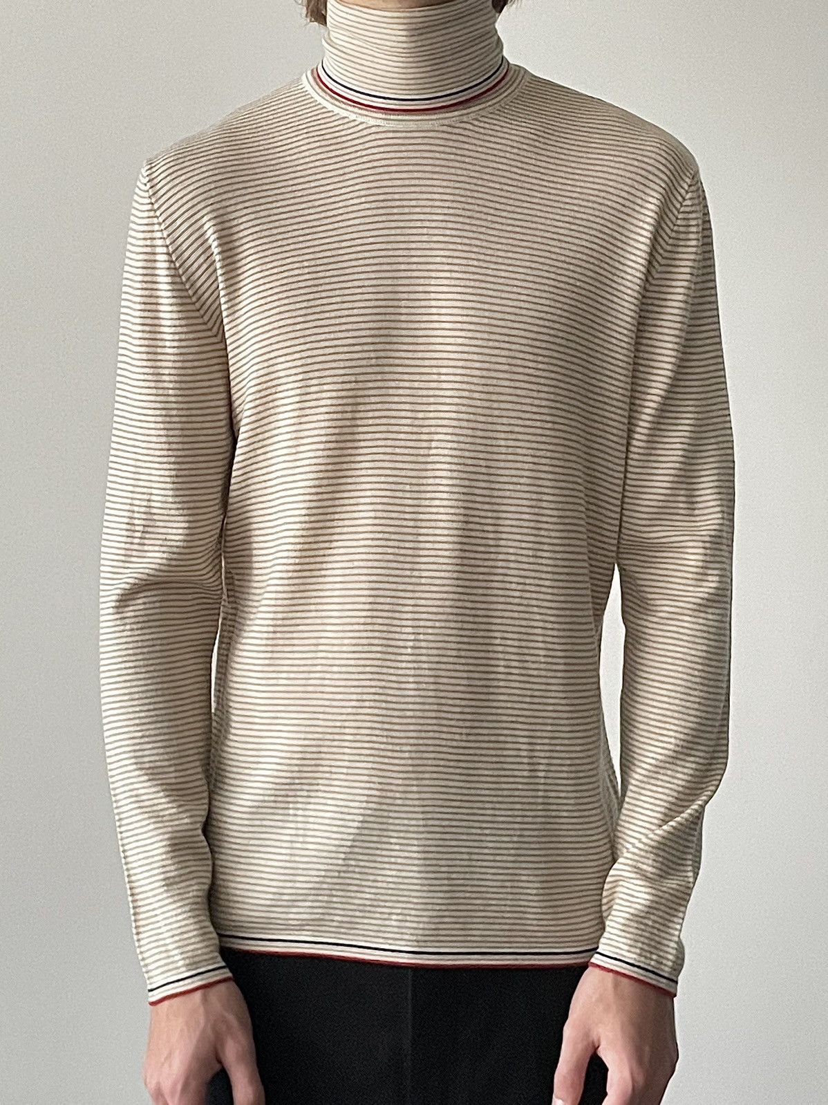 Miu Miu Miu Miu FW00 Runway Striped Wool Turtleneck Sweater Size US S / EU 44-46 / 1 - 1 Thumbnail